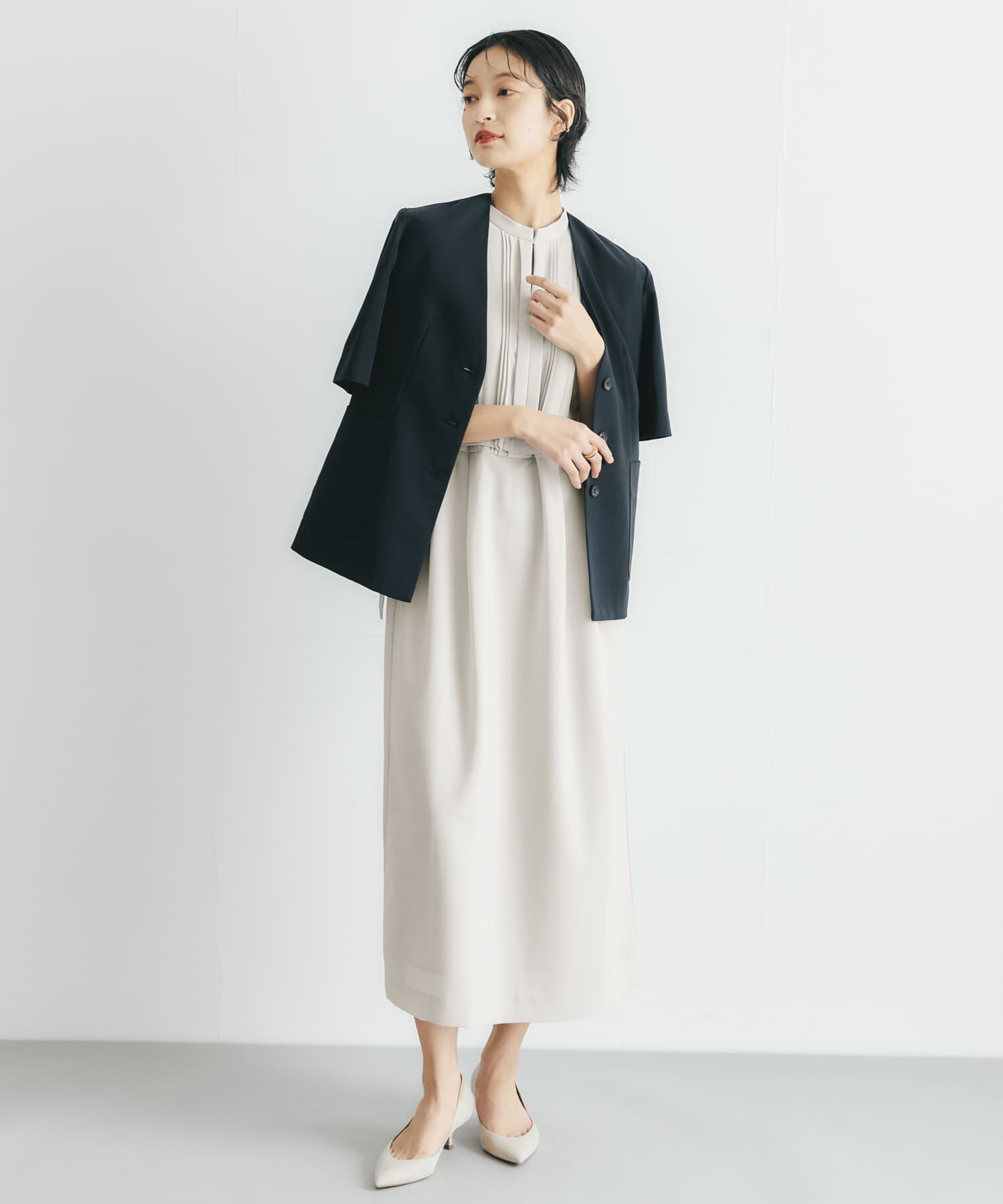 URBAN RESEARCH ROSSO「クールタッチ 防シワストレートワンピース」|ワンピース|