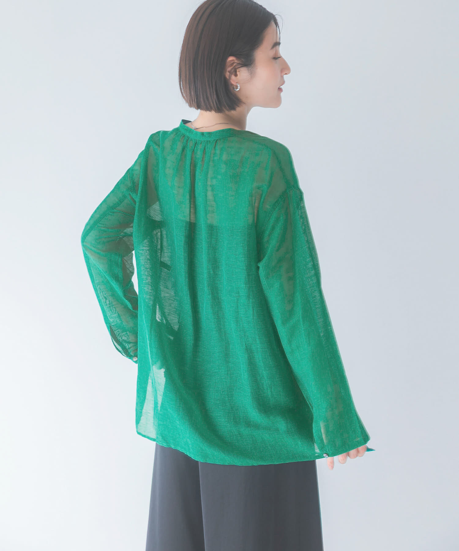 URBAN RESEARCH ROSSO「リネンシアーカールマイヤーブラウス」|シャツ・ブラウス|