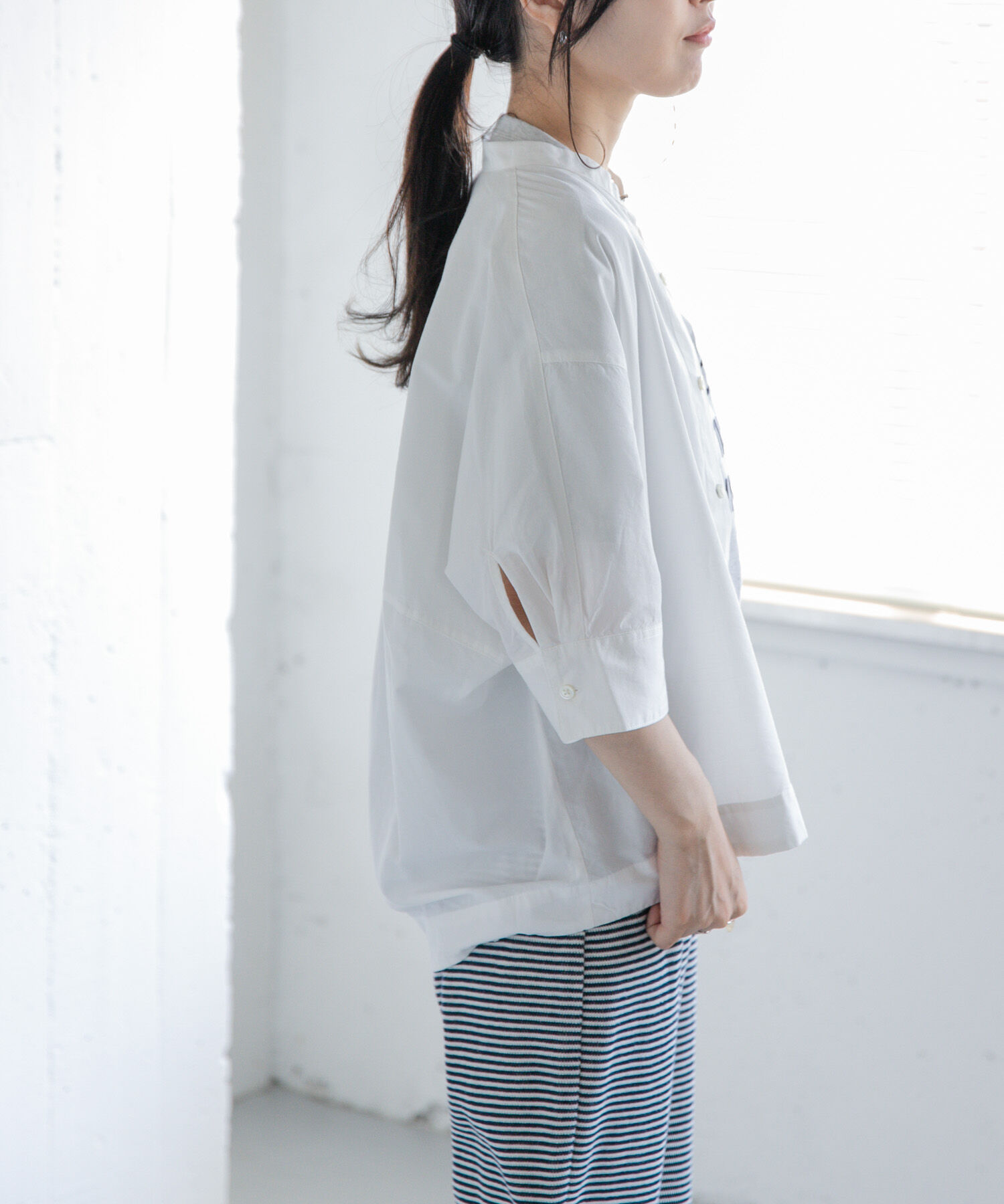 URBAN RESEARCH DOORS「『一部WEB限定カラー』FORK&SPOON　ギボシコクーンショートスリーブシャツ」|シャツ・ブラウス|