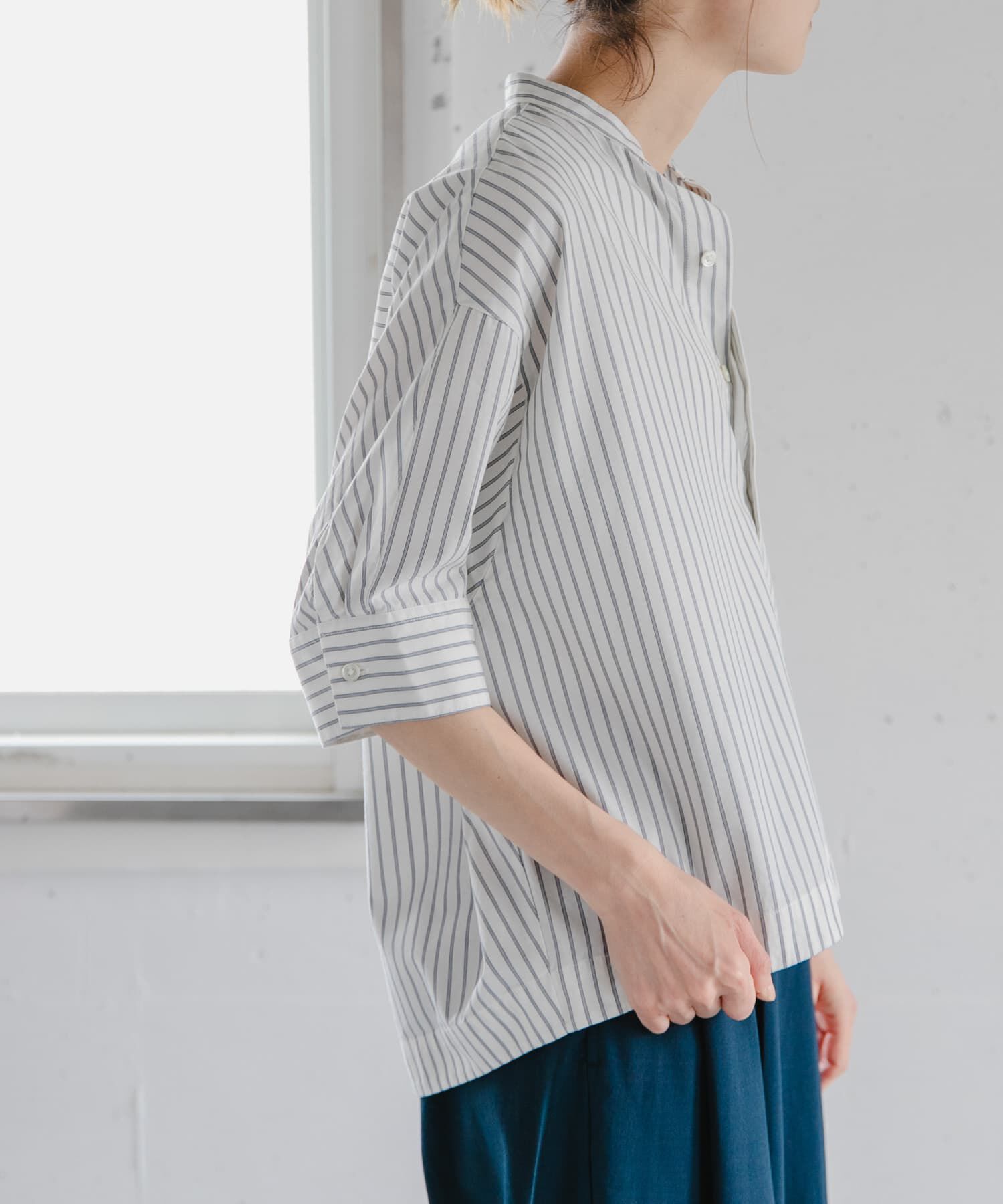 URBAN RESEARCH DOORS「『一部WEB限定カラー』FORK&SPOON　ギボシコクーンショートスリーブシャツ」|シャツ・ブラウス|