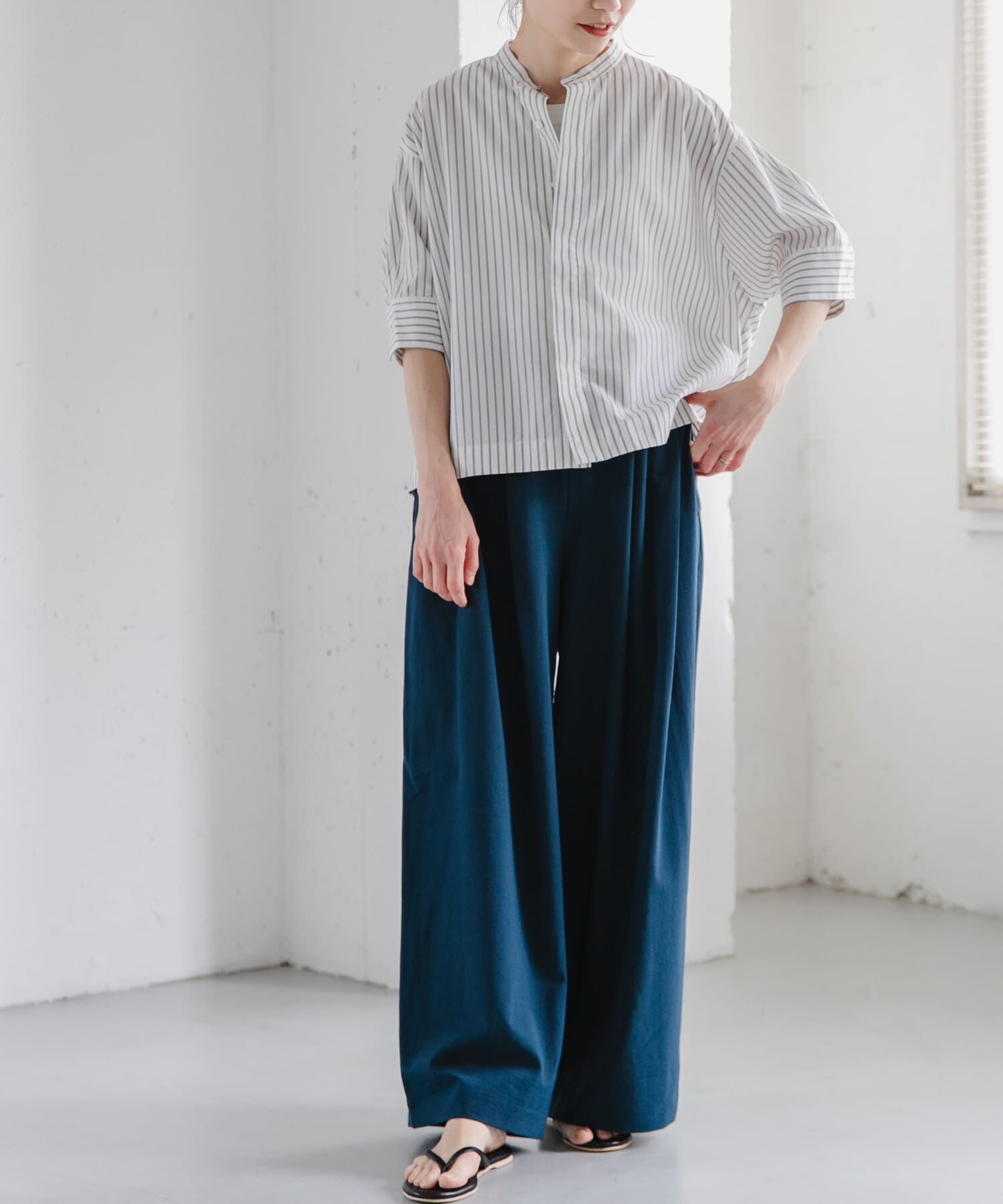 URBAN RESEARCH DOORS「『一部WEB限定カラー』FORK&SPOON　ギボシコクーンショートスリーブシャツ」|シャツ・ブラウス|