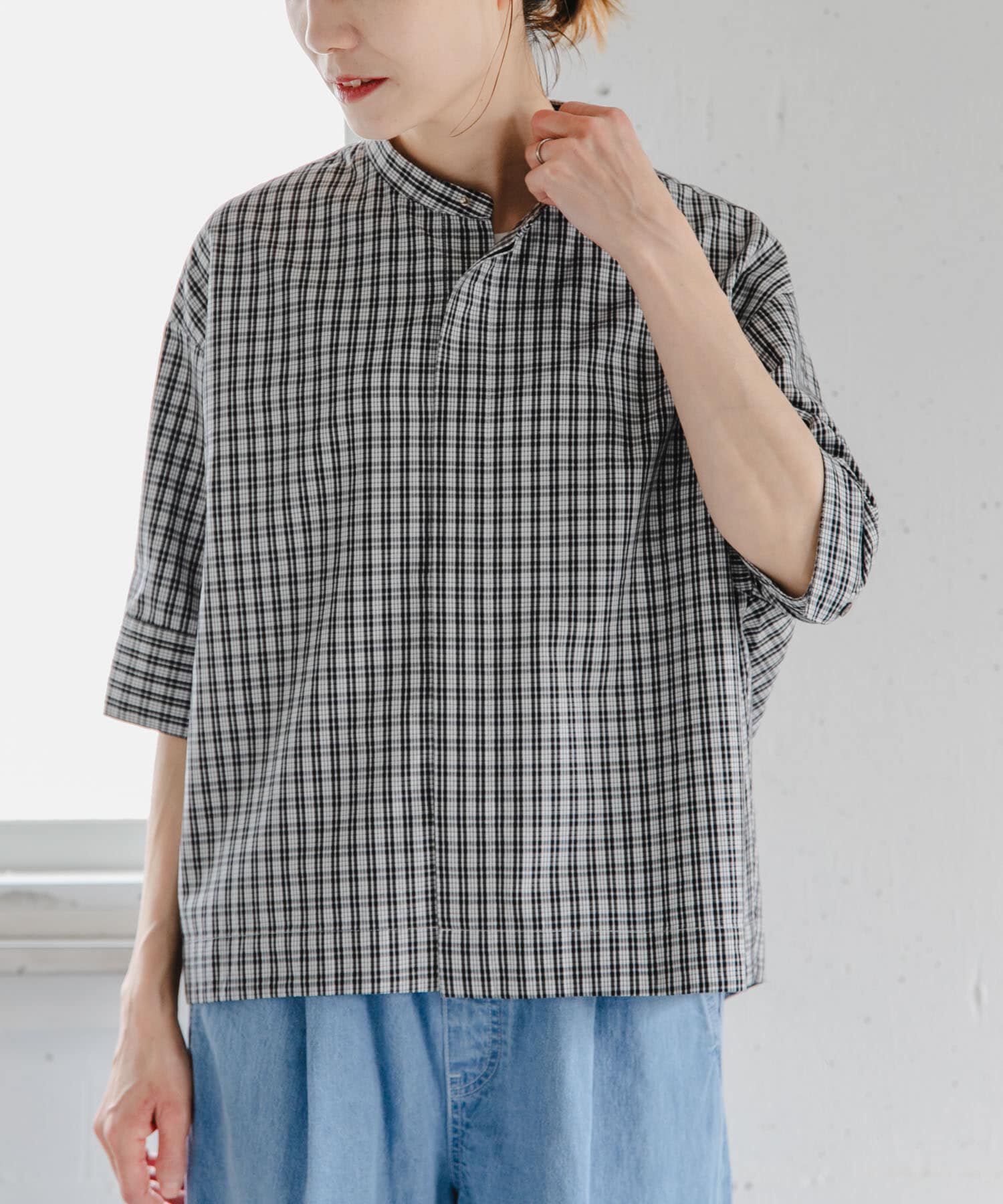 URBAN RESEARCH DOORS「『一部WEB限定カラー』FORK&SPOON　ギボシコクーンショートスリーブシャツ」|シャツ・ブラウス|