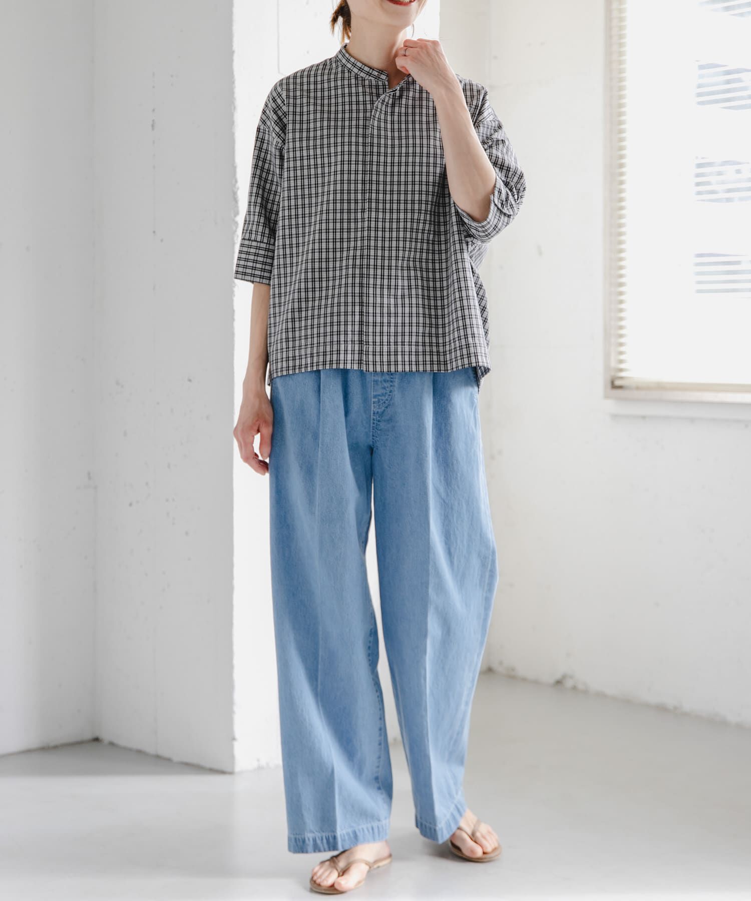 URBAN RESEARCH DOORS「『一部WEB限定カラー』FORK&SPOON　ギボシコクーンショートスリーブシャツ」|シャツ・ブラウス|