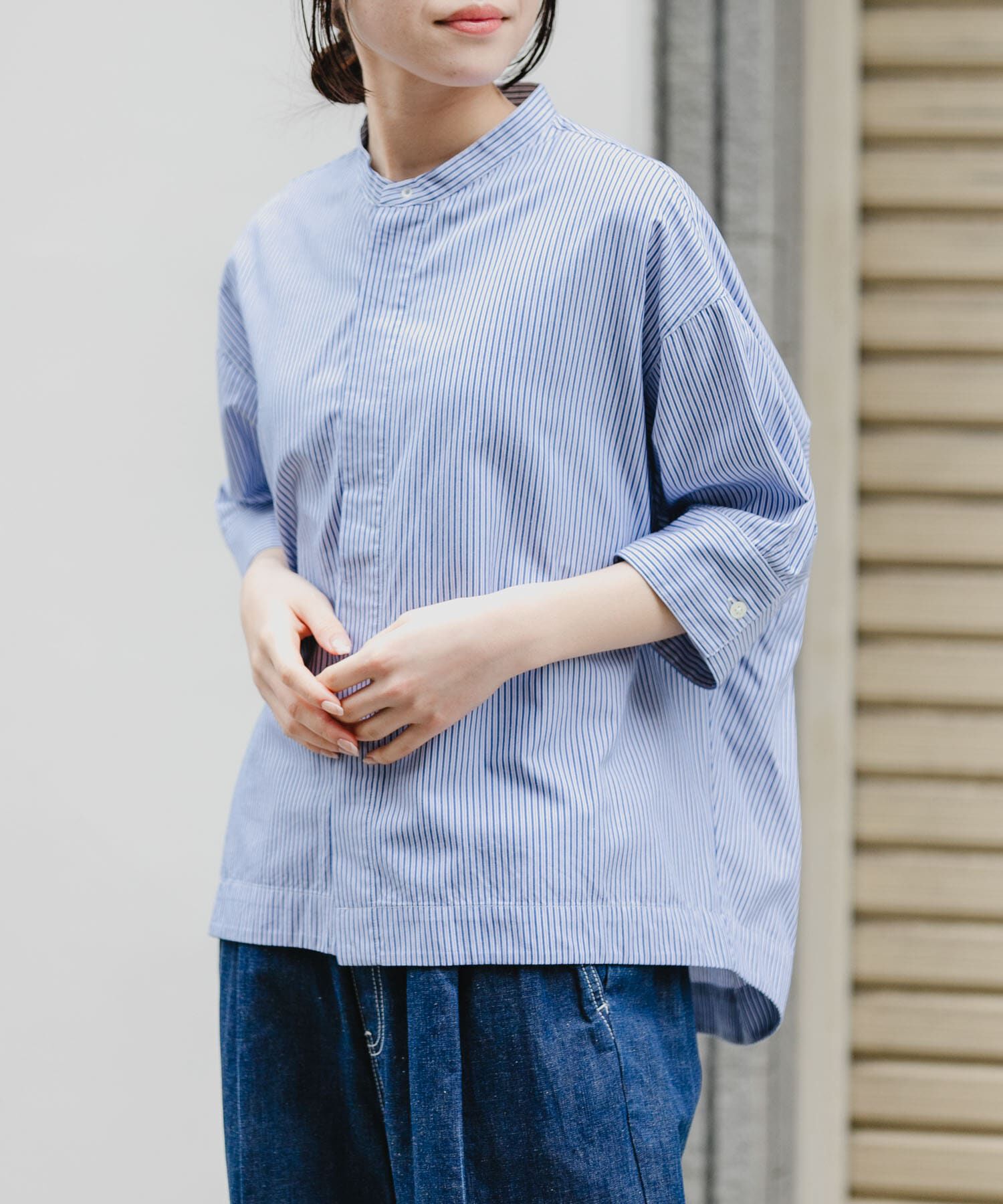 URBAN RESEARCH DOORS「『一部WEB限定カラー』FORK&SPOON　ギボシコクーンショートスリーブシャツ」|シャツ・ブラウス|