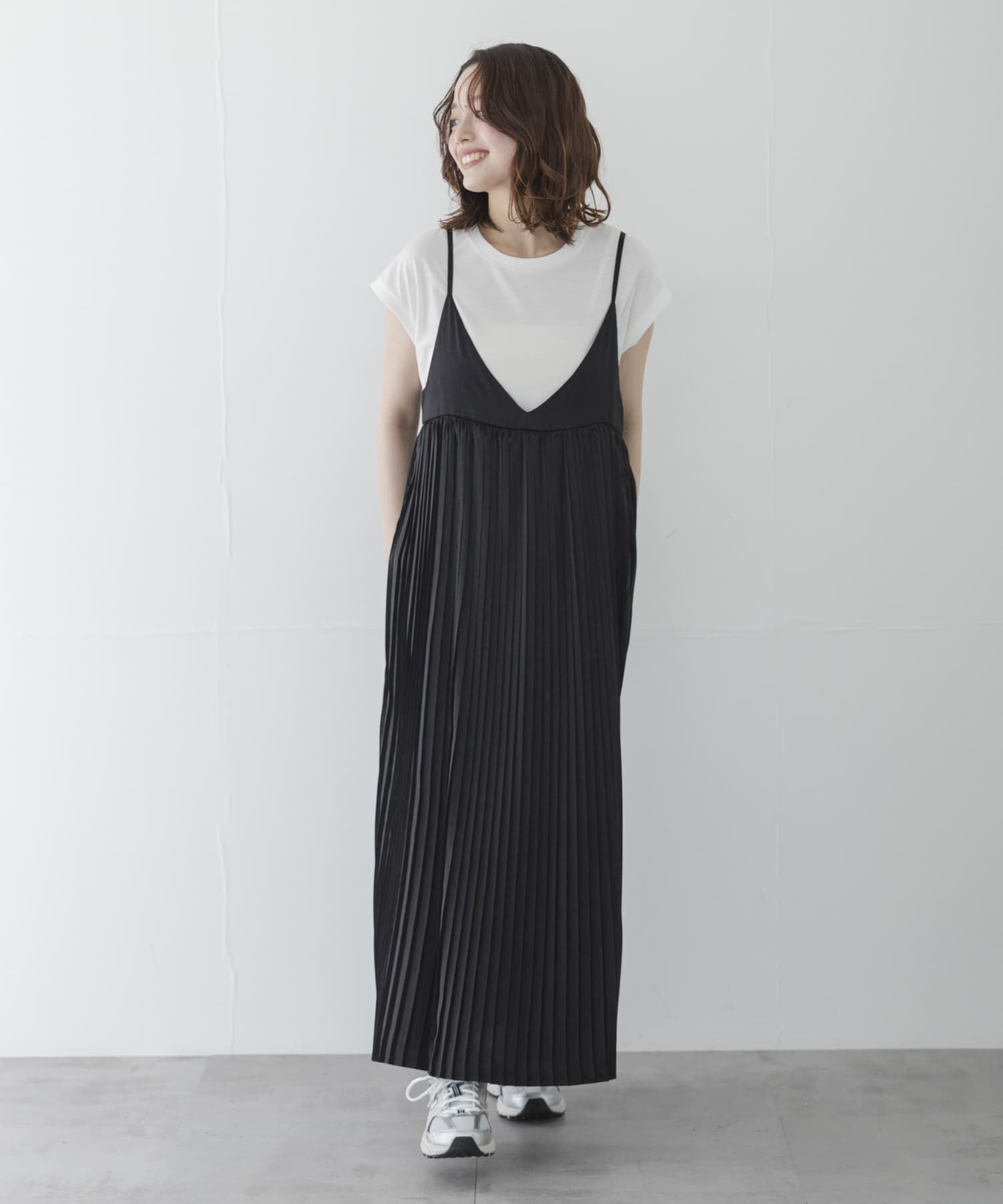 Sonny Label 「『WEB限定』Tシャツ&times;プリーツキャミワンピース SET」|ワンピース|