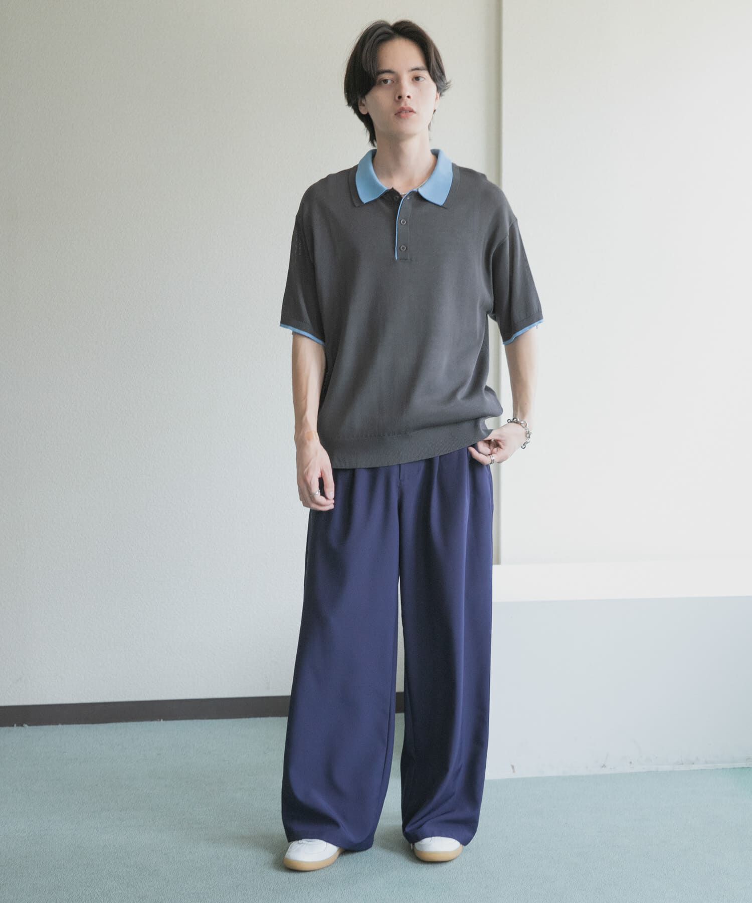 SENSE OF PLACE by URBAN RESEARCH「フェイクレイヤードニットポロシャツ」|ニット・セーター|