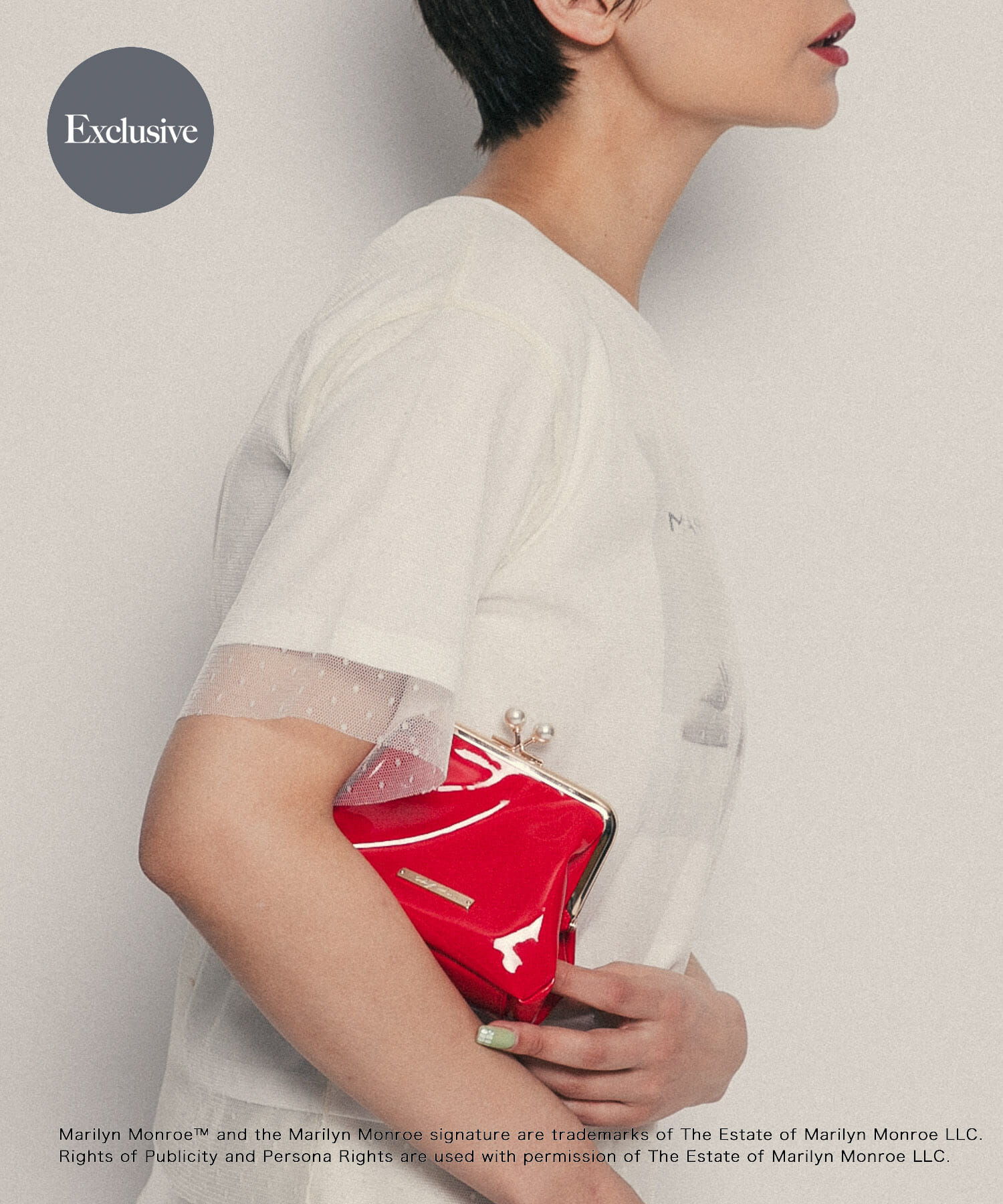 SENSE OF PLACE by URBAN RESEARCH「『別注』MARILYNMONROE&times;SENSE OF PLACE　エナメルポーチ」|ポーチ|レッド