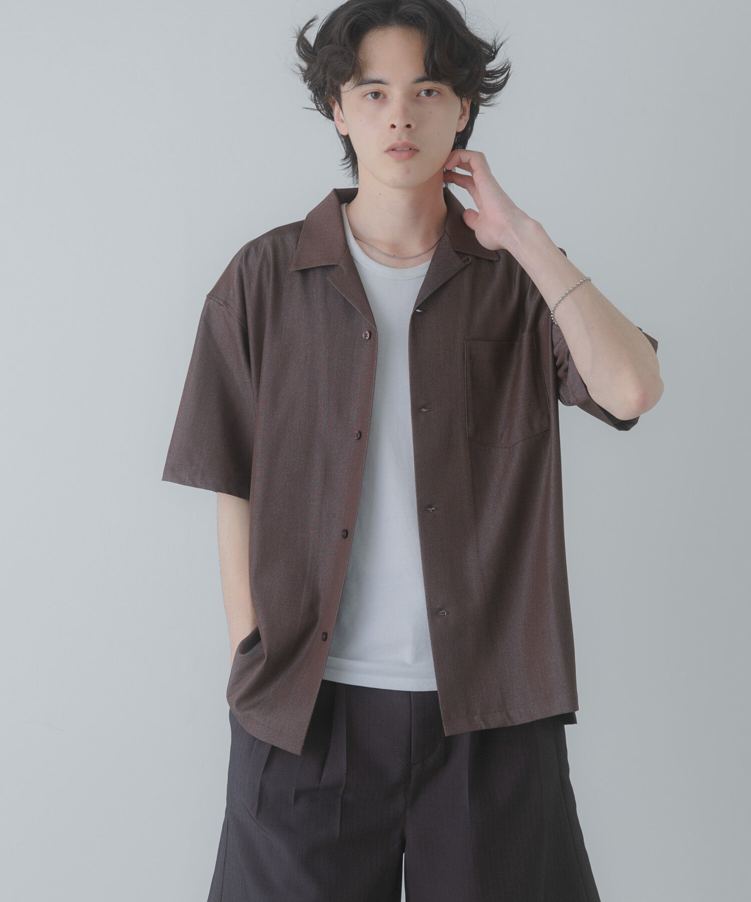 SENSE OF PLACE by URBAN RESEARCH「シャンブレーオープンカラーシャツ」|シャツ・ブラウス|