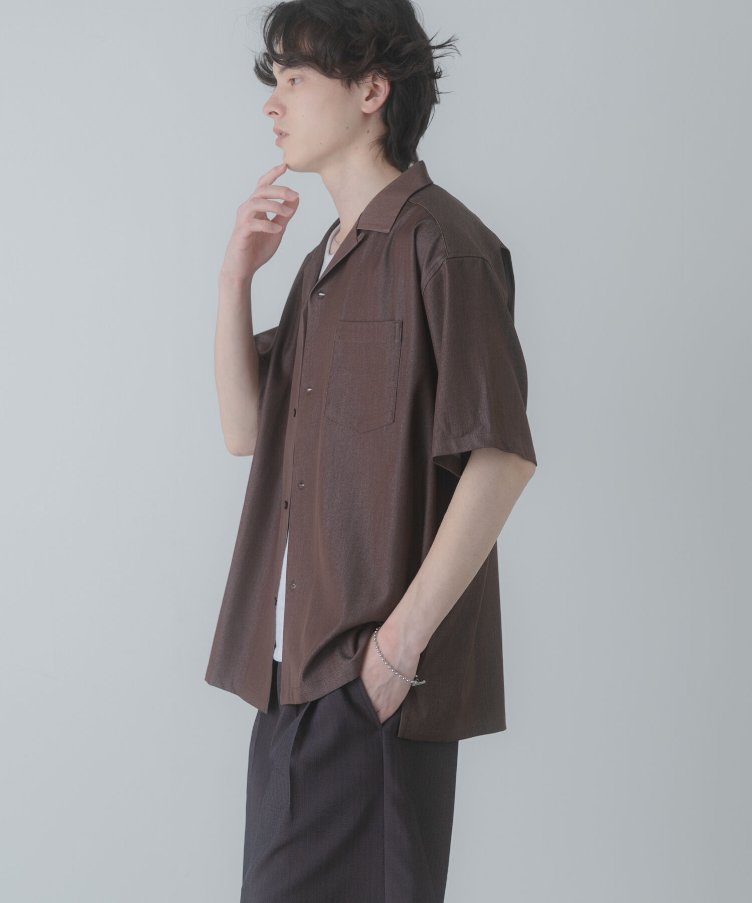 SENSE OF PLACE by URBAN RESEARCH「シャンブレーオープンカラーシャツ」|シャツ・ブラウス|