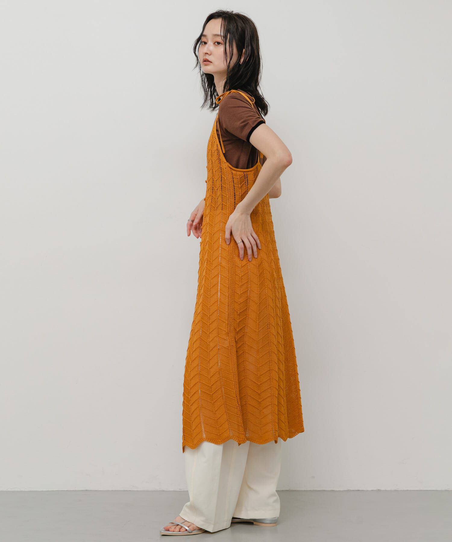 SENSE OF PLACE by URBAN RESEARCH「『洗濯可』フロントボタンレースアミキャミワンピース」|ワンピース|