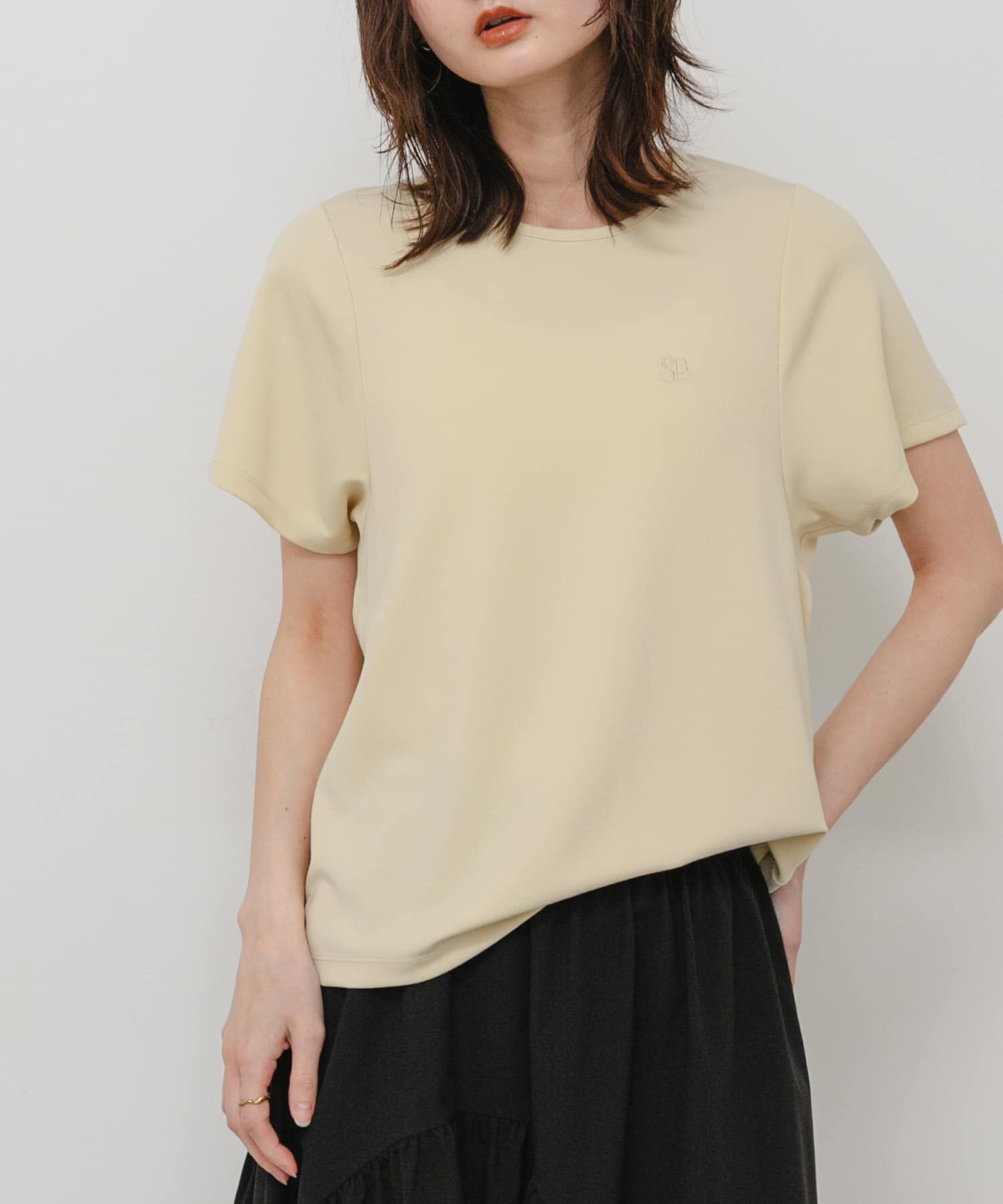 SENSE OF PLACE by URBAN RESEARCH「汗ジミ防止コクーンスリーブクルーネックTシャツ」|Tシャツ・カットソー|ベージュ
