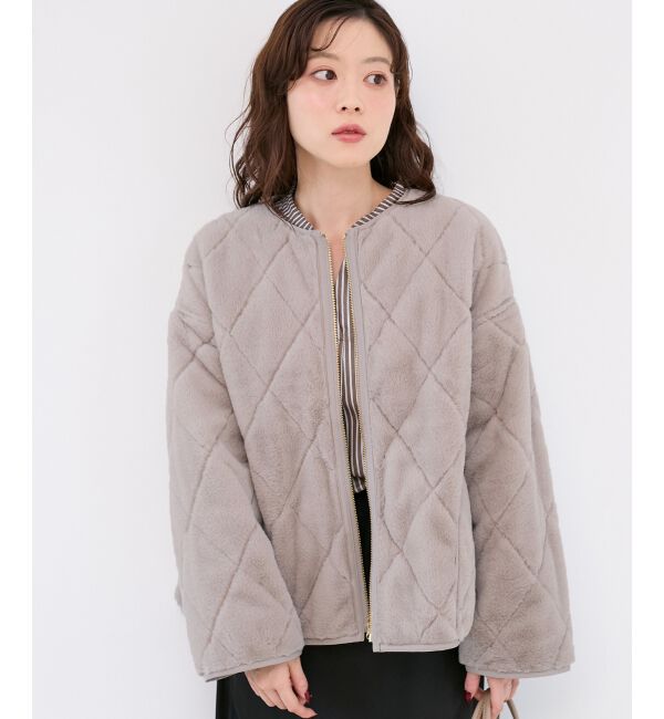  「リバーシブルタフタ&times;ファーキルトジャケット」|その他|