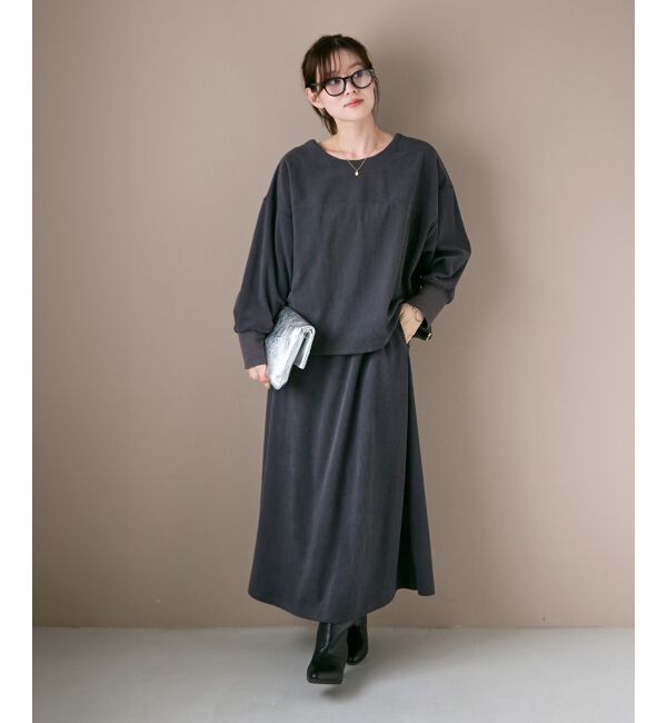  「《手洗い可能》カットコーデュロイ2WAYプル&times;スカートセット」|ワンピース|Ｃ／グレー