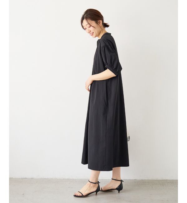  「ギャザースリーブスキッパーワンピース」|ワンピース|