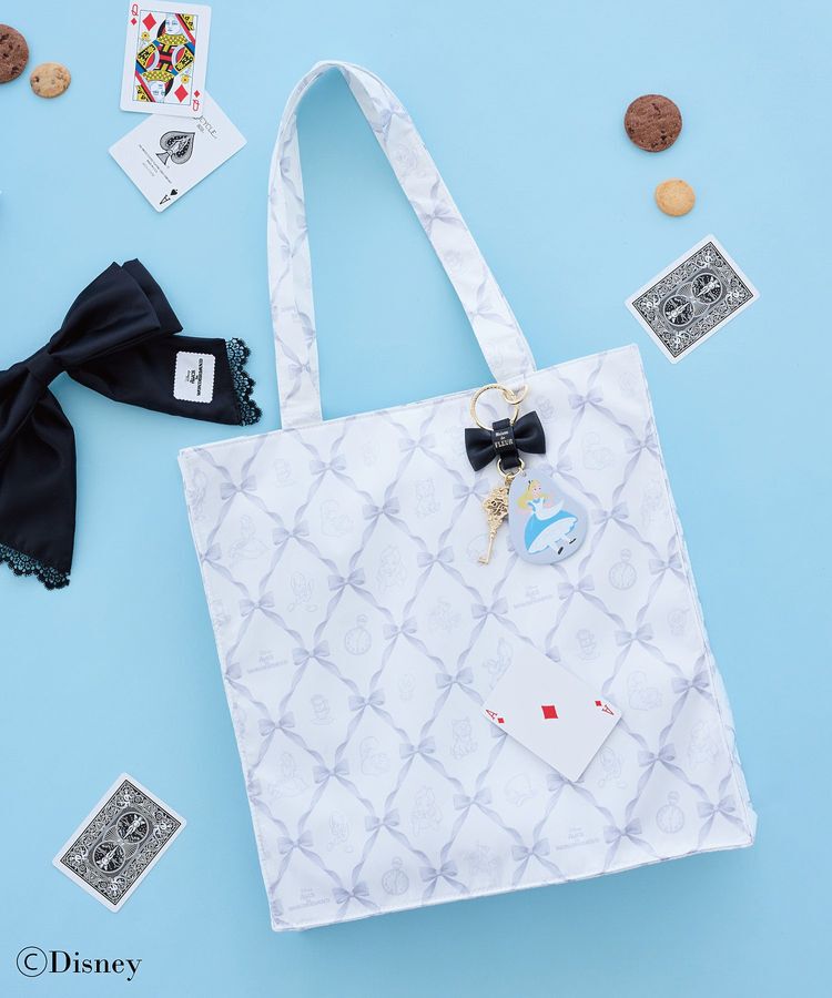Maison de FLEUR「Alice/リボンプリントスクエアトート」|トートバッグ|