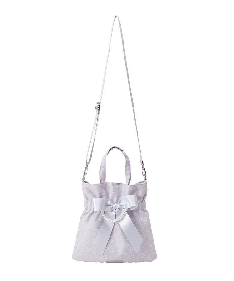 Maison de FLEUR「【2Way】ブルーマニアリボン2Wayトートバッグ」|トートバッグ|