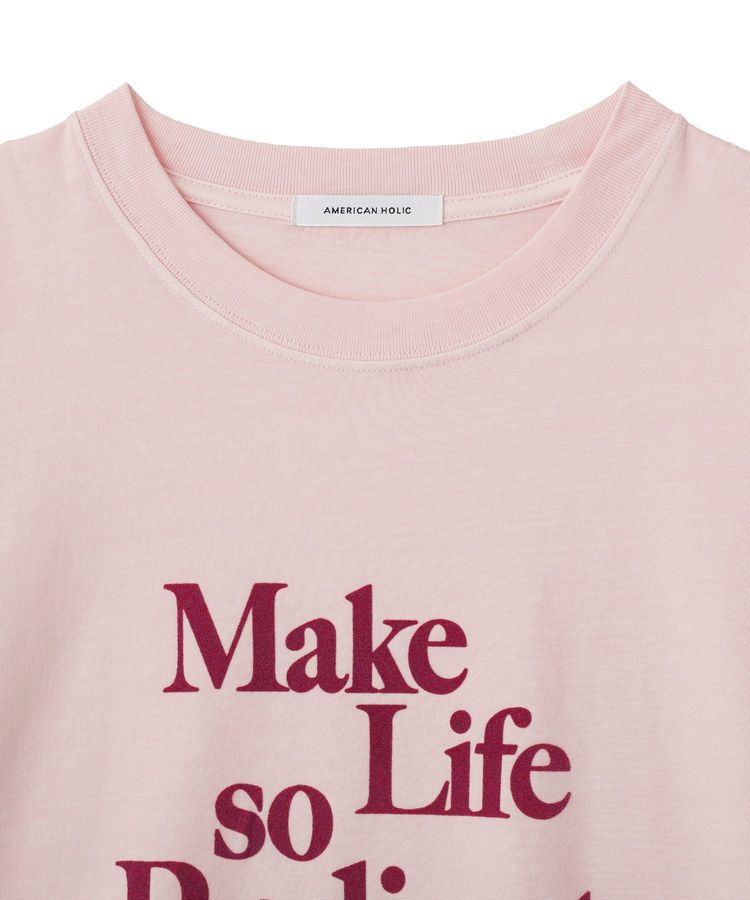 AMERICAN HOLIC「フロッキープリントTシャツ」|Tシャツ・カットソー|