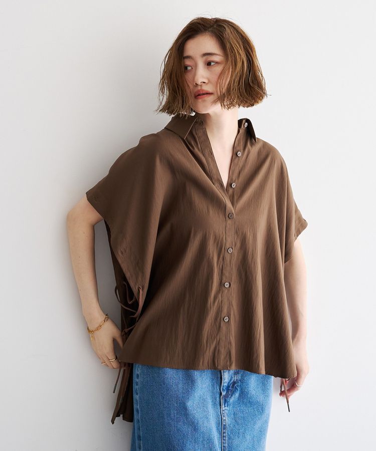 Editt by YECCA VECCA「マルチwayオーバーシャツ」|シャツ・ブラウス|Brown