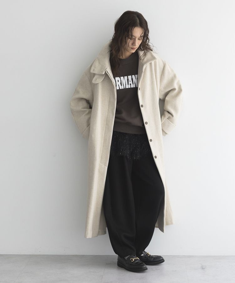 GARAGE OF GOOD CLOTHING「ヘリンボンウール混スタンドカラーロングコート」|その他|