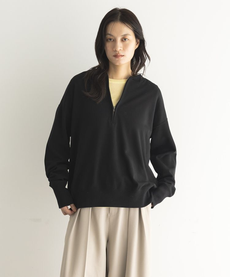GARAGE OF GOOD CLOTHING「【日本製】リブ付きファスナープルオーバー」|スウェット・ジャージ|Black