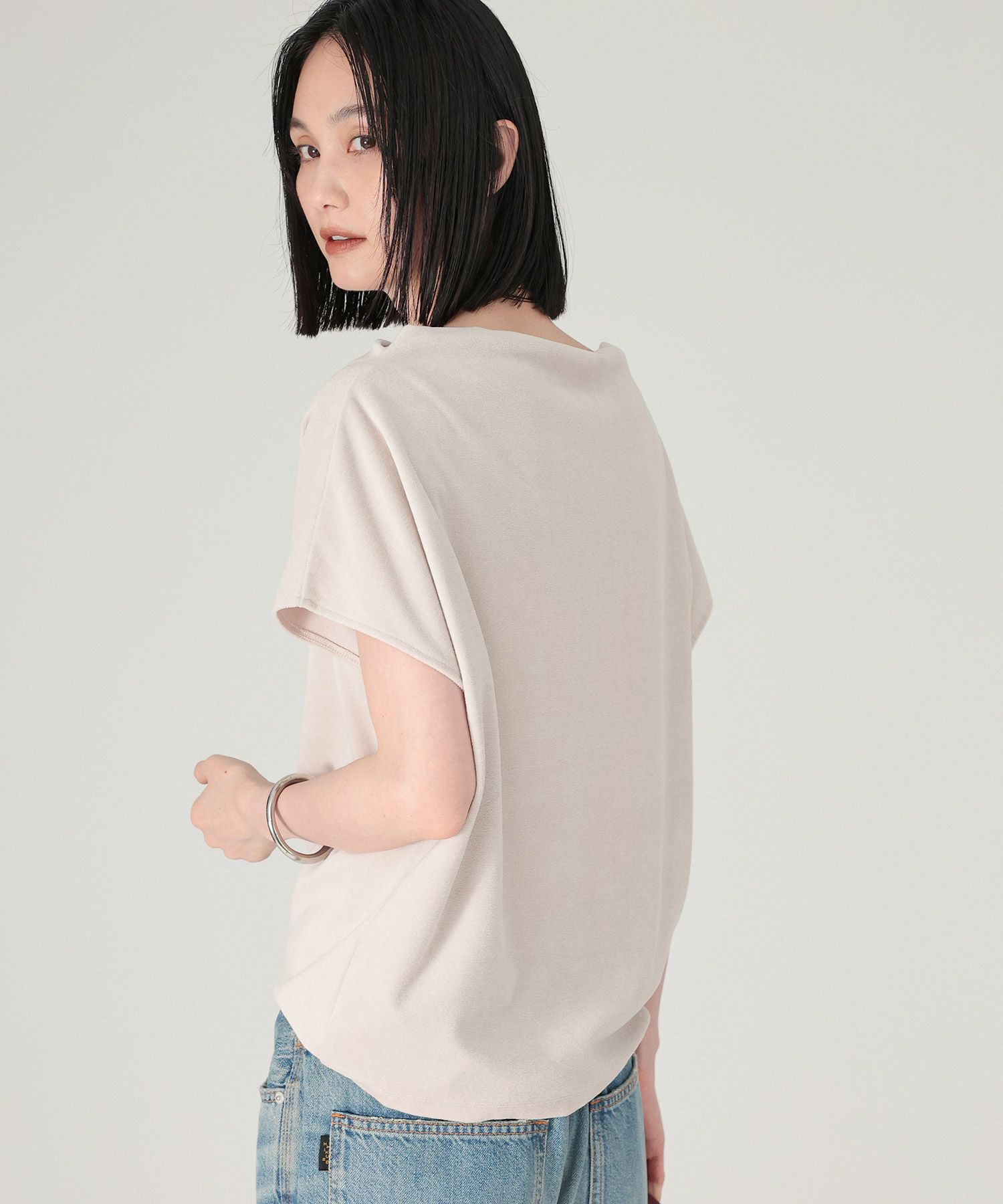 BABYLONE「【洗濯可】ベロアニュアンスカットソー」|Tシャツ・カットソー|