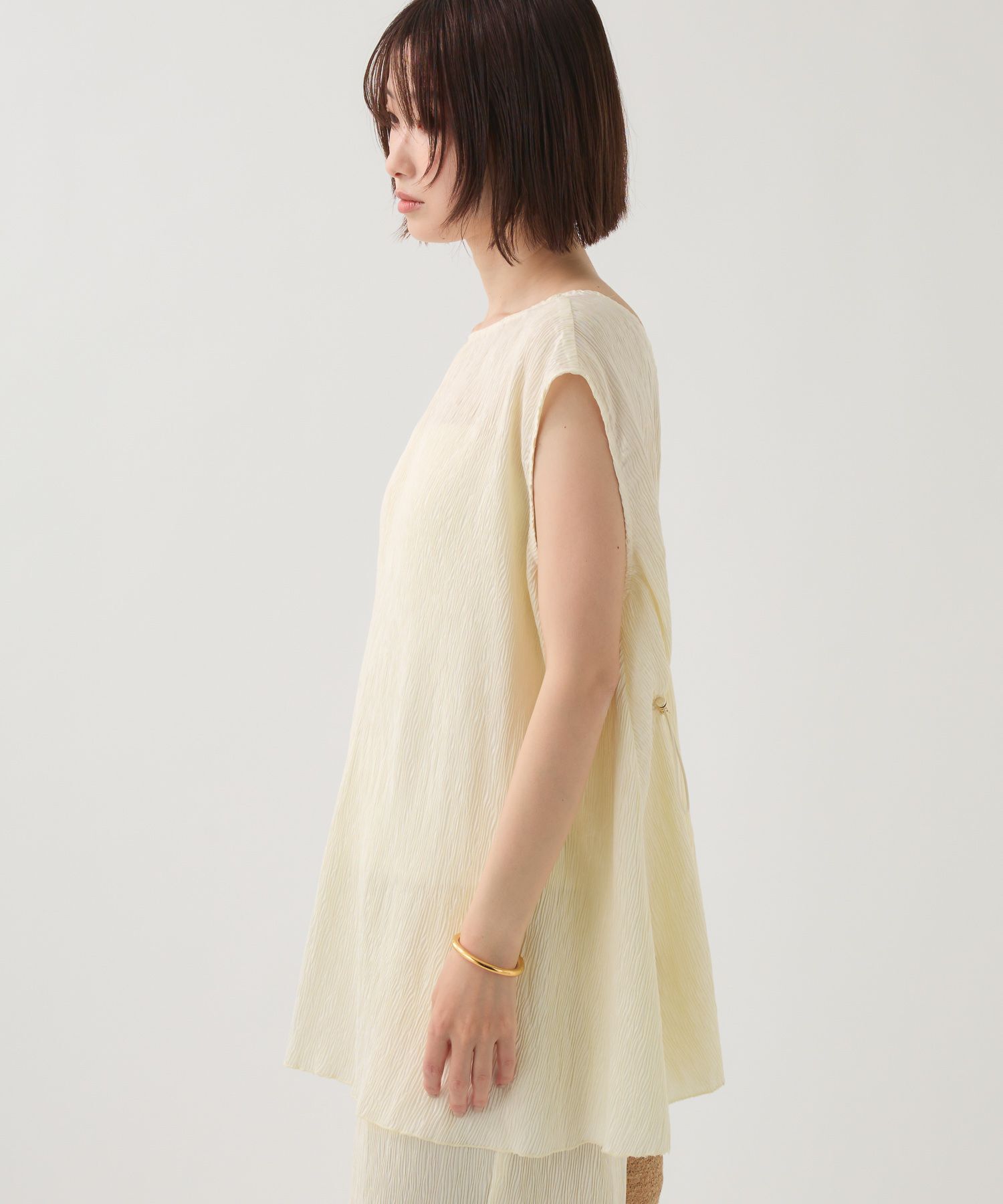 BABYLONE「2WAYプリーツノースリーブブラウス＜セットアップ対応＞」|シャツ・ブラウス|