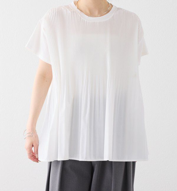  「《リバイバル》【WEB限定/Du noir】フロントプリーツTシャツ」|プルオーバー|
