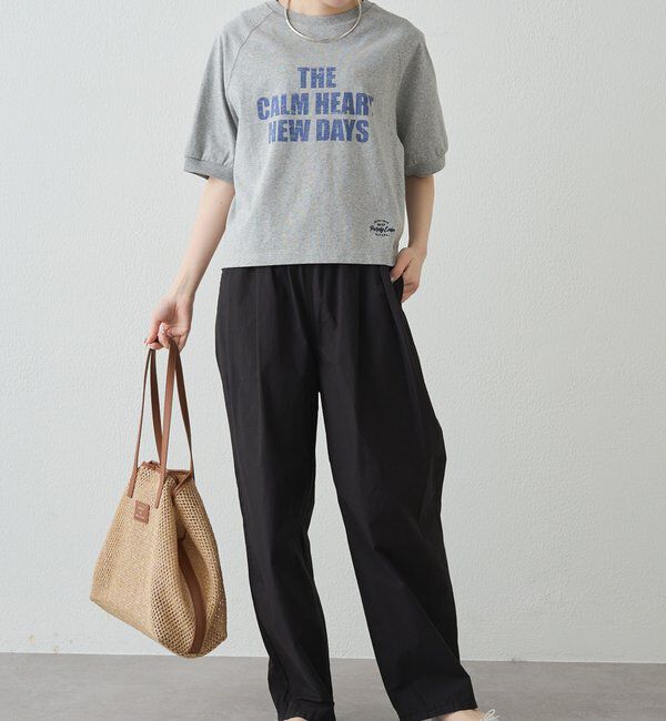  「【汗ジミ防止加工】ロゴプリントTシャツ」|プルオーバー|