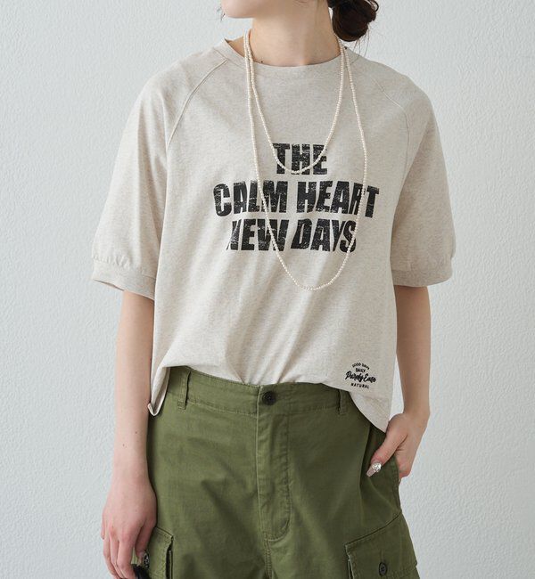  「【汗ジミ防止加工】ロゴプリントTシャツ」|プルオーバー|