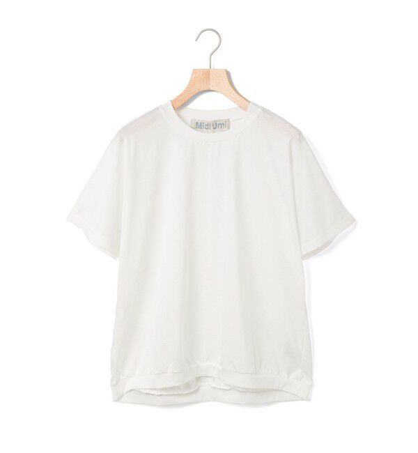 MidiUmi「MidiUmi ギャザードルマンスリーブプルオーバー」|Tシャツ・カットソー|オフホワイト