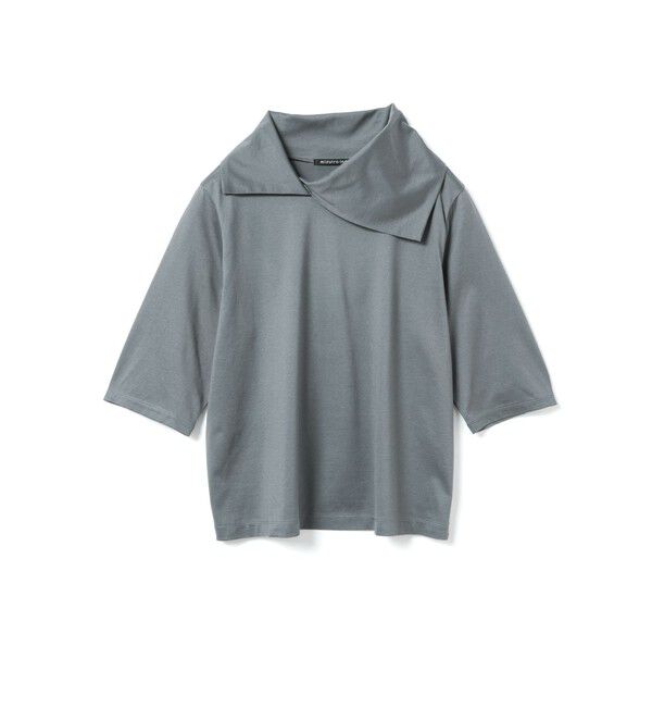 mizuiro ind「mizuiro ind ドレープカラープルオーバー」|Tシャツ・カットソー|ブルーグレー