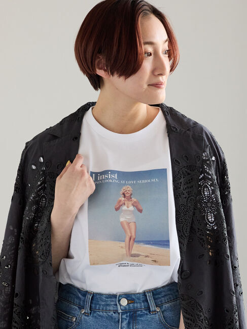 Te chichi「マリリンモンロービーチフォトTシャツ」|Tシャツ・カットソー|