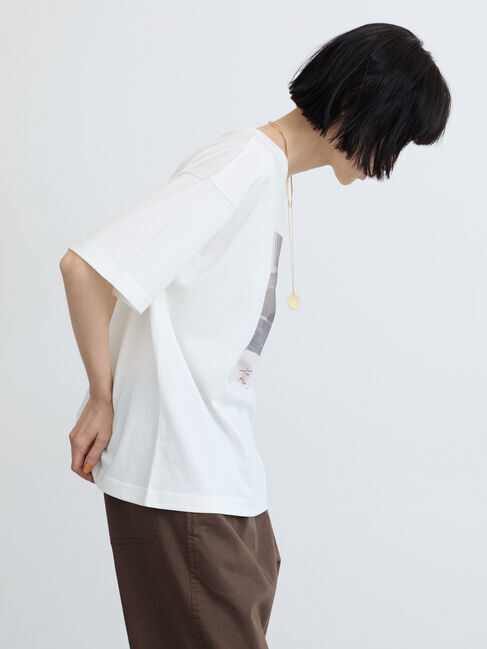 Samansa Mos2「【接触冷感】転写プリントTシャツ」|Tシャツ・カットソー|