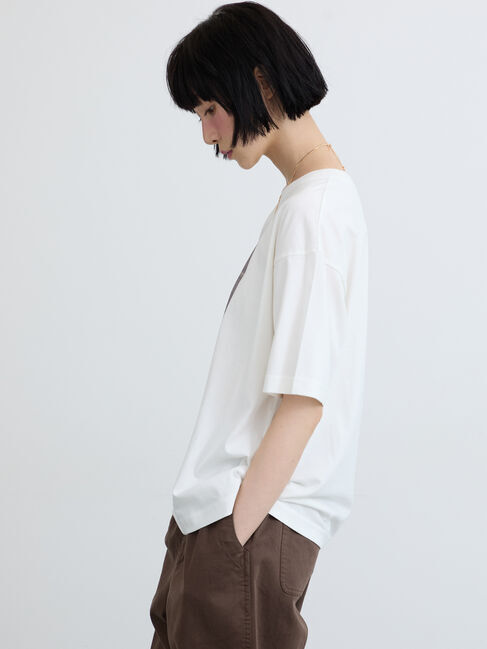 Samansa Mos2「【接触冷感】転写プリントTシャツ」|Tシャツ・カットソー|