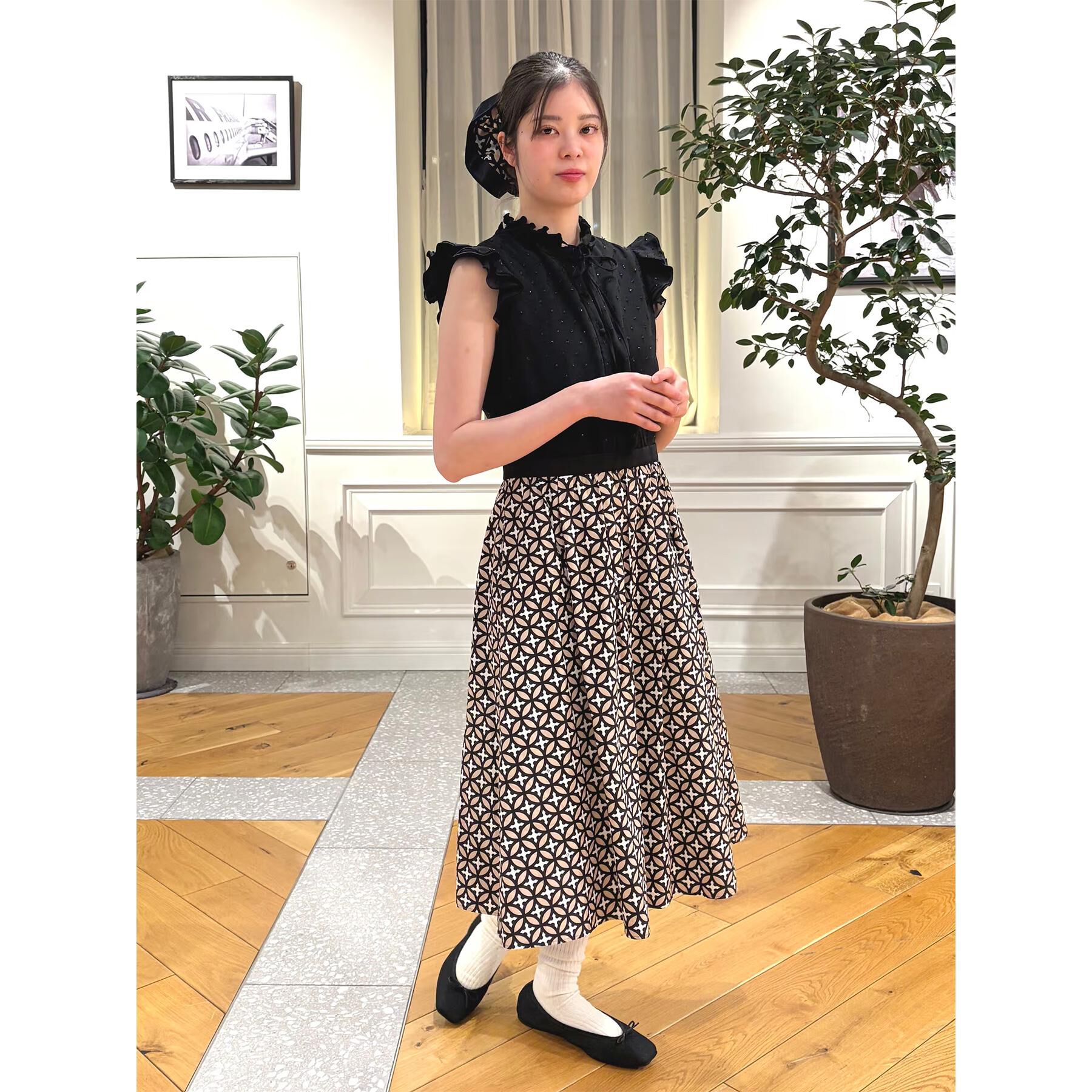 DRESSTERIOR「【ウォッシャブル】オーバーラップウィングスリーブドレス」|ワンピース|