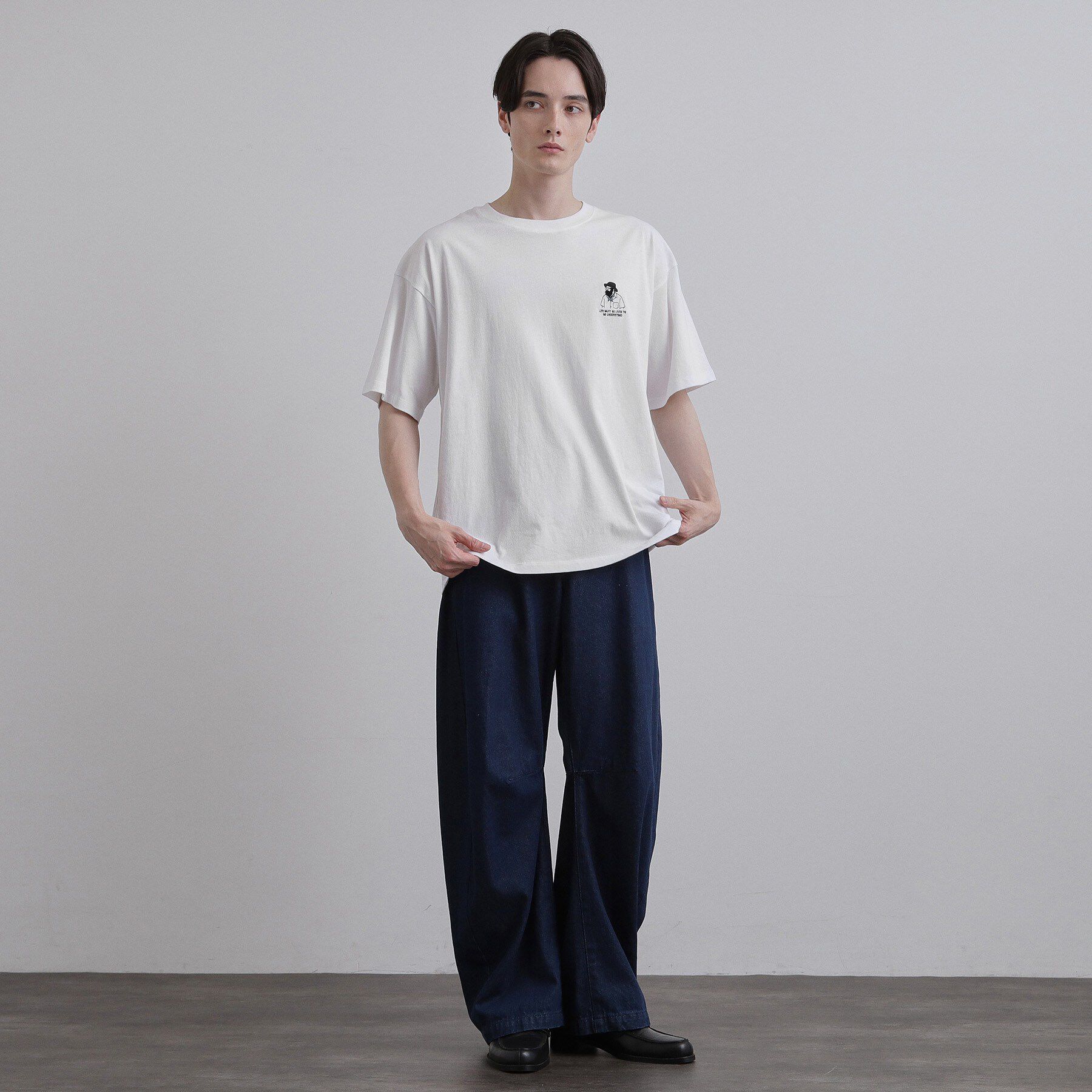tk.TAKEO KIKUCHI「ひげオジワンポイントTシャツ」|Tシャツ・カットソー|