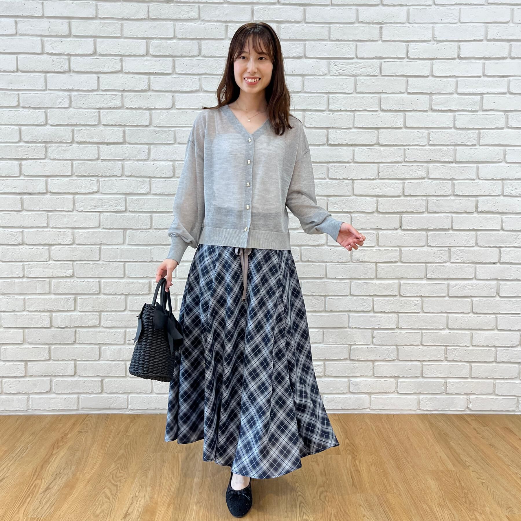 Couture broach「【上品な透け感】ダブルパール調釦 愛されシアーカーディガン」|カーディガン|