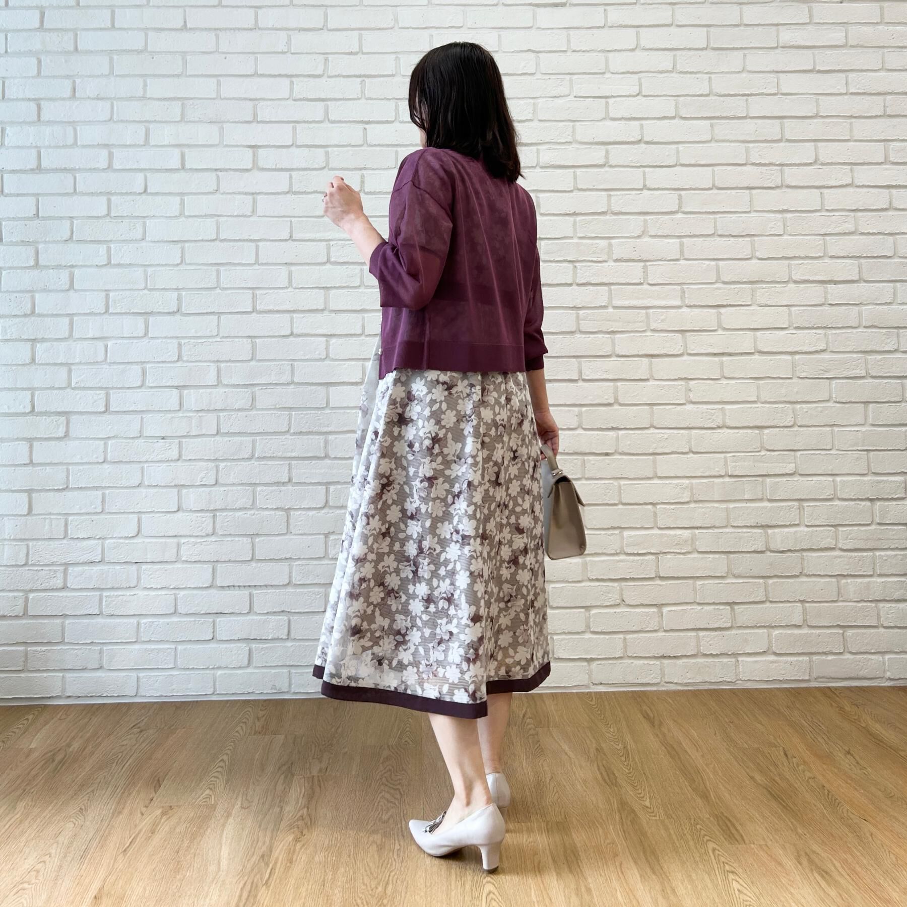Couture broach「【上品な透け感】ダブルパール調釦 愛されシアーカーディガン」|カーディガン|