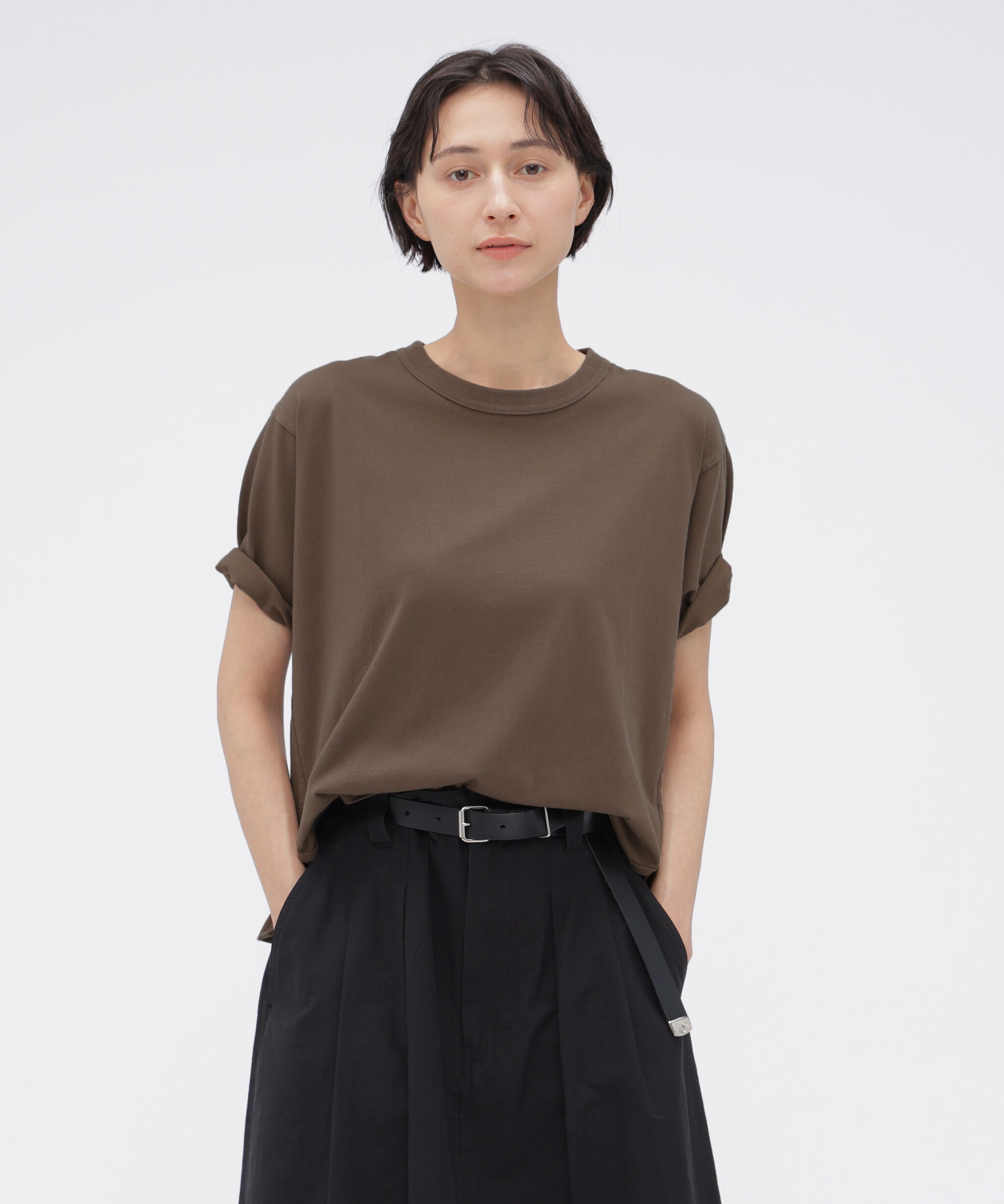 MHL.「FADED ROUGH COTTON JERSEY TOP」|Tシャツ・カットソー|TAN1