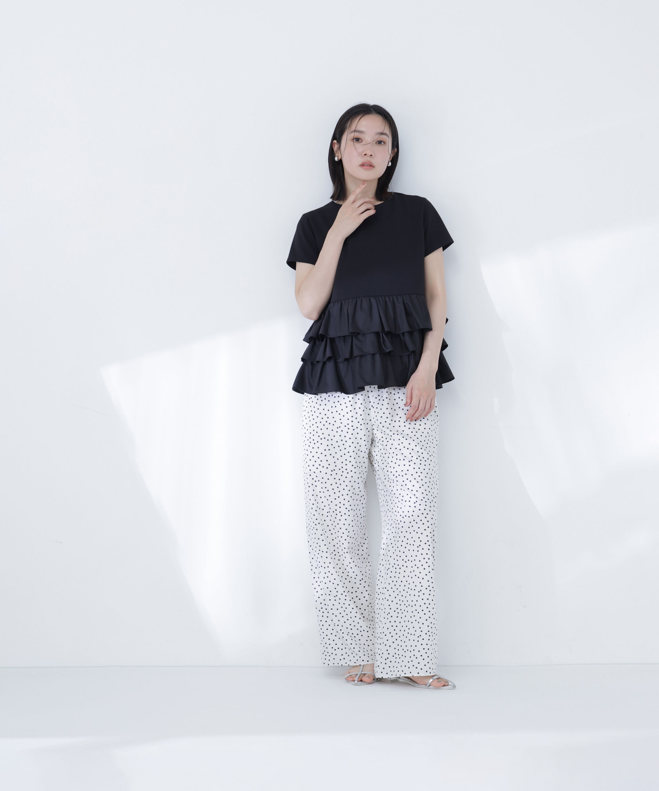  「〈山本里菜さんコラボ〉ドッキングペプラムカットソー」|Tシャツ・カットソー|