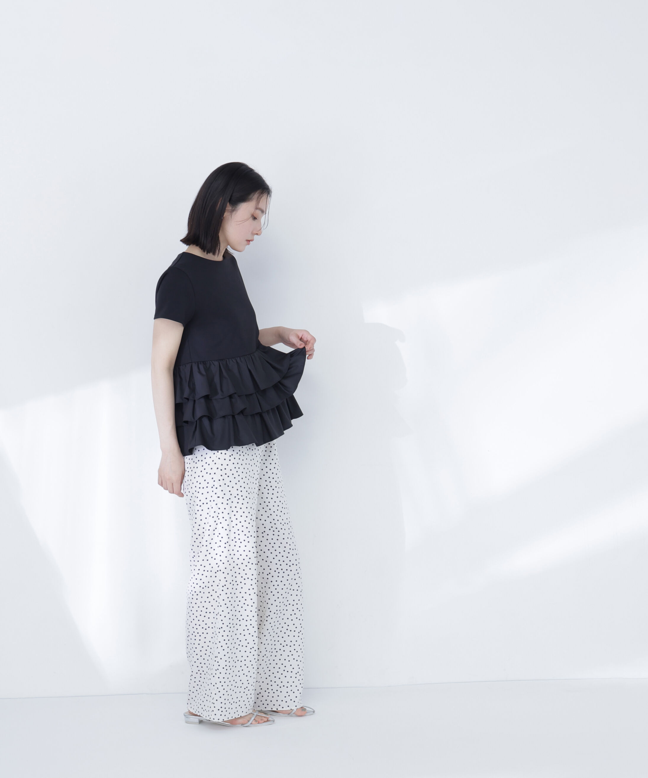  「〈山本里菜さんコラボ〉ドッキングペプラムカットソー」|Tシャツ・カットソー|