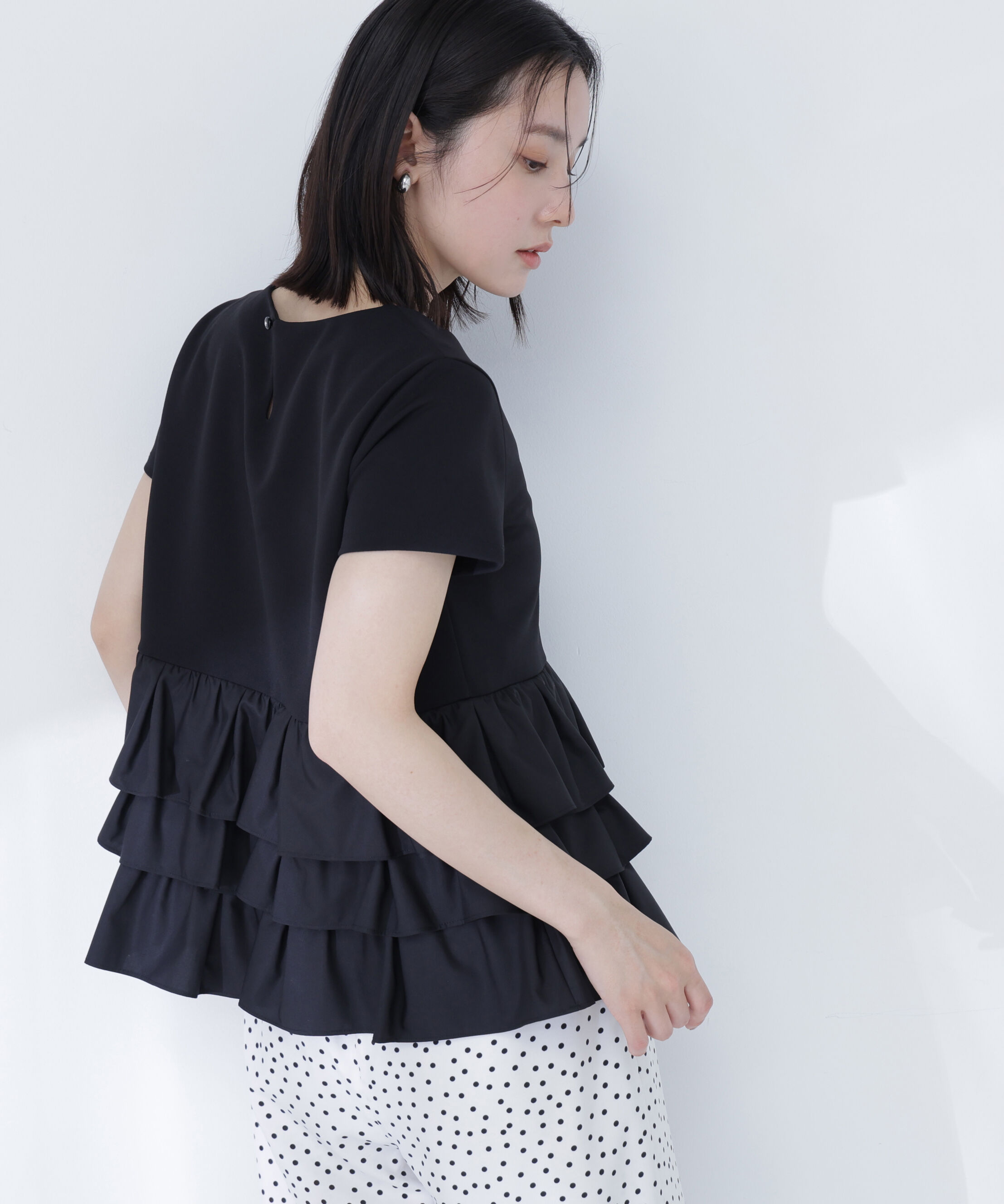  「〈山本里菜さんコラボ〉ドッキングペプラムカットソー」|Tシャツ・カットソー|