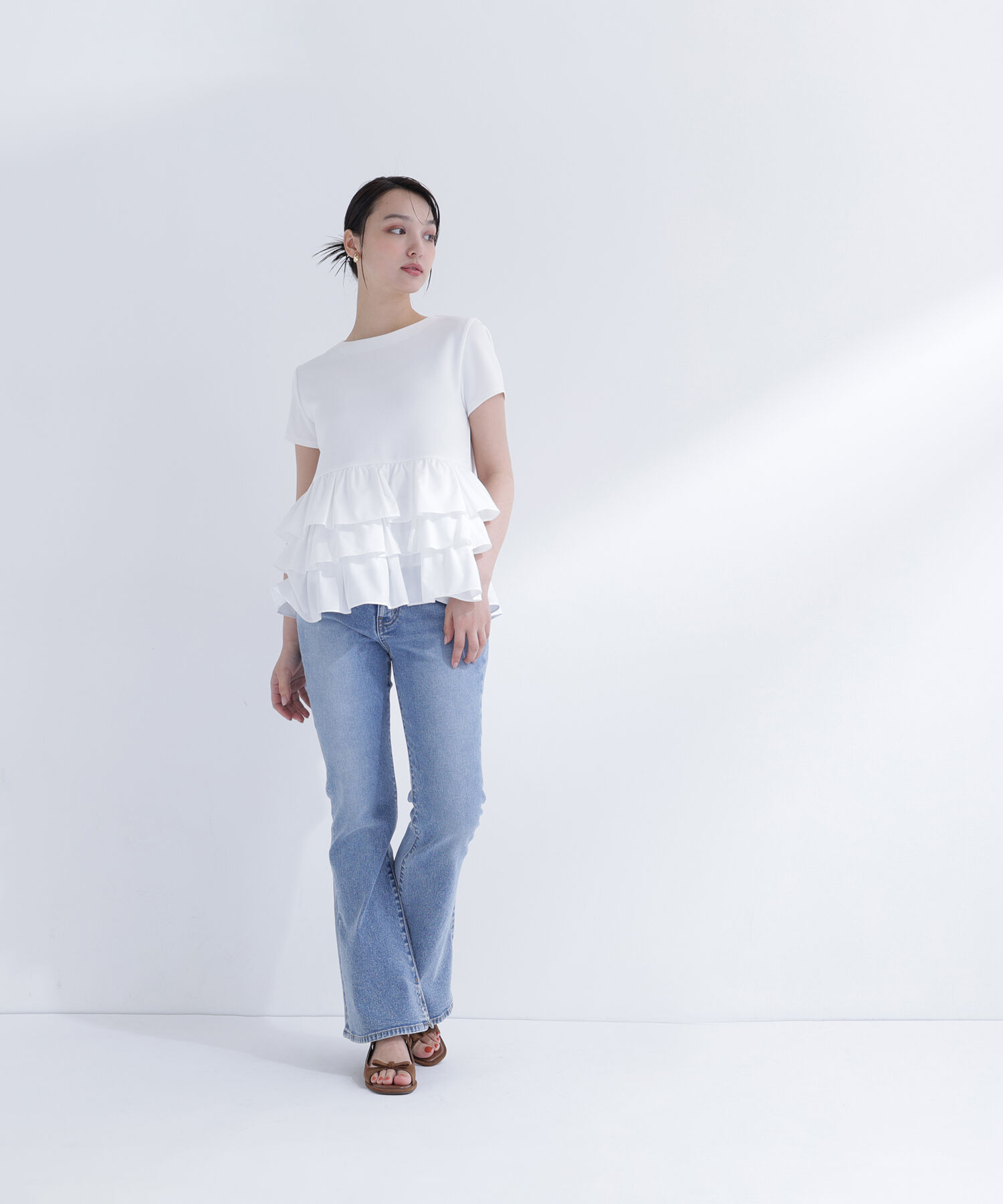  「〈山本里菜さんコラボ〉ドッキングペプラムカットソー」|Tシャツ・カットソー|