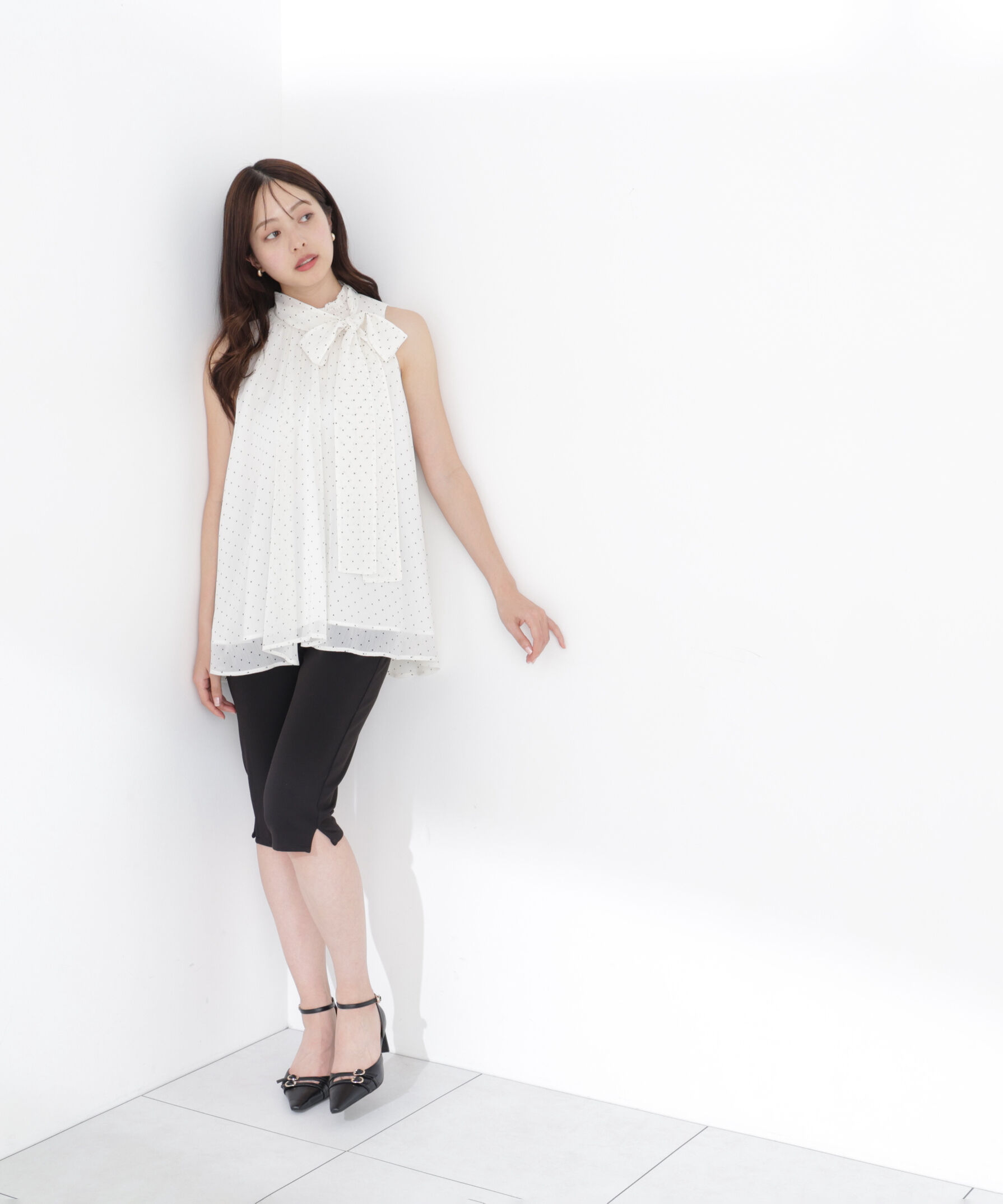 PROPORTION BODY DRESSING「リボン付きギャザーブラウス」|シャツ・ブラウス|