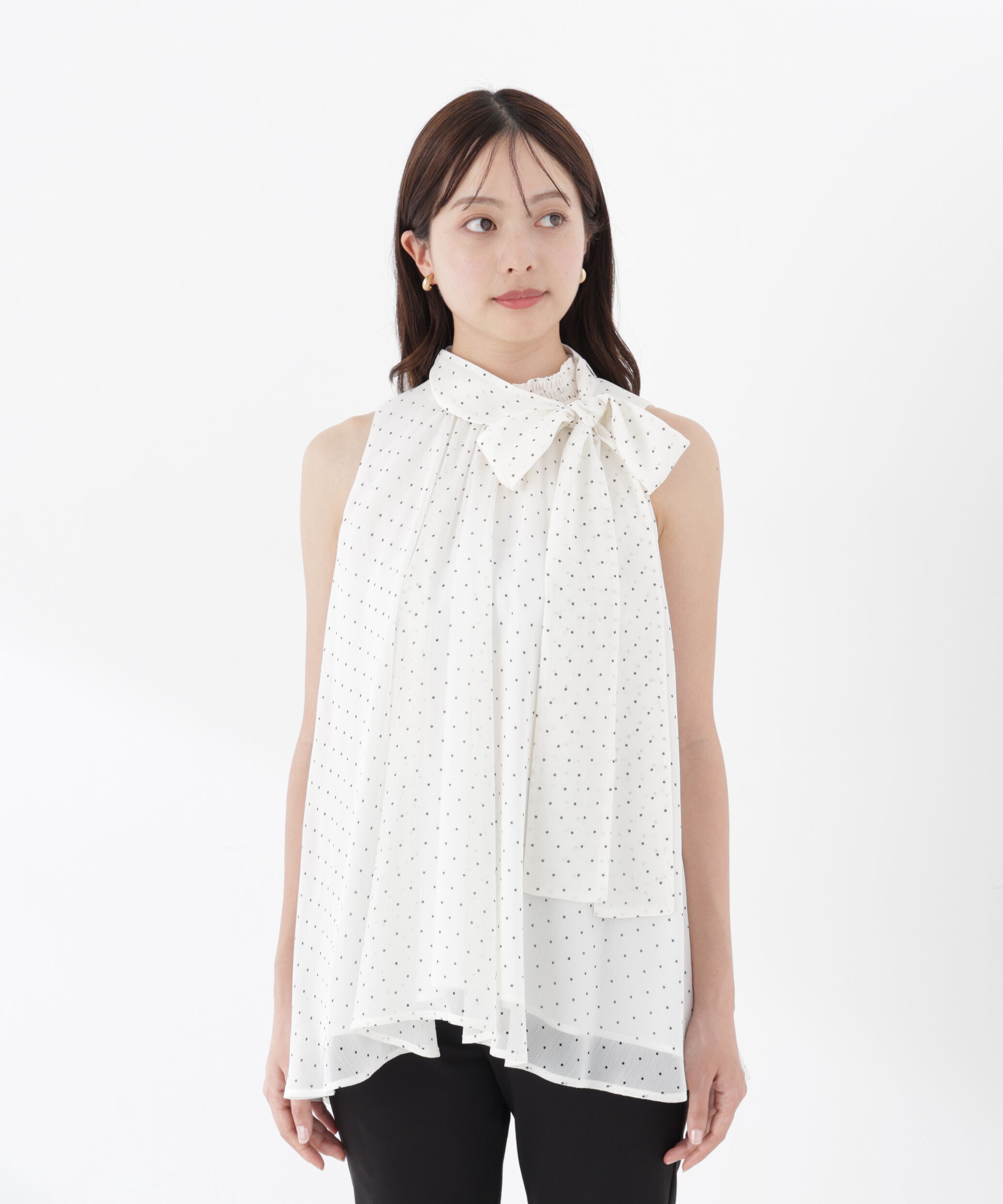 PROPORTION BODY DRESSING「リボン付きギャザーブラウス」|シャツ・ブラウス|
