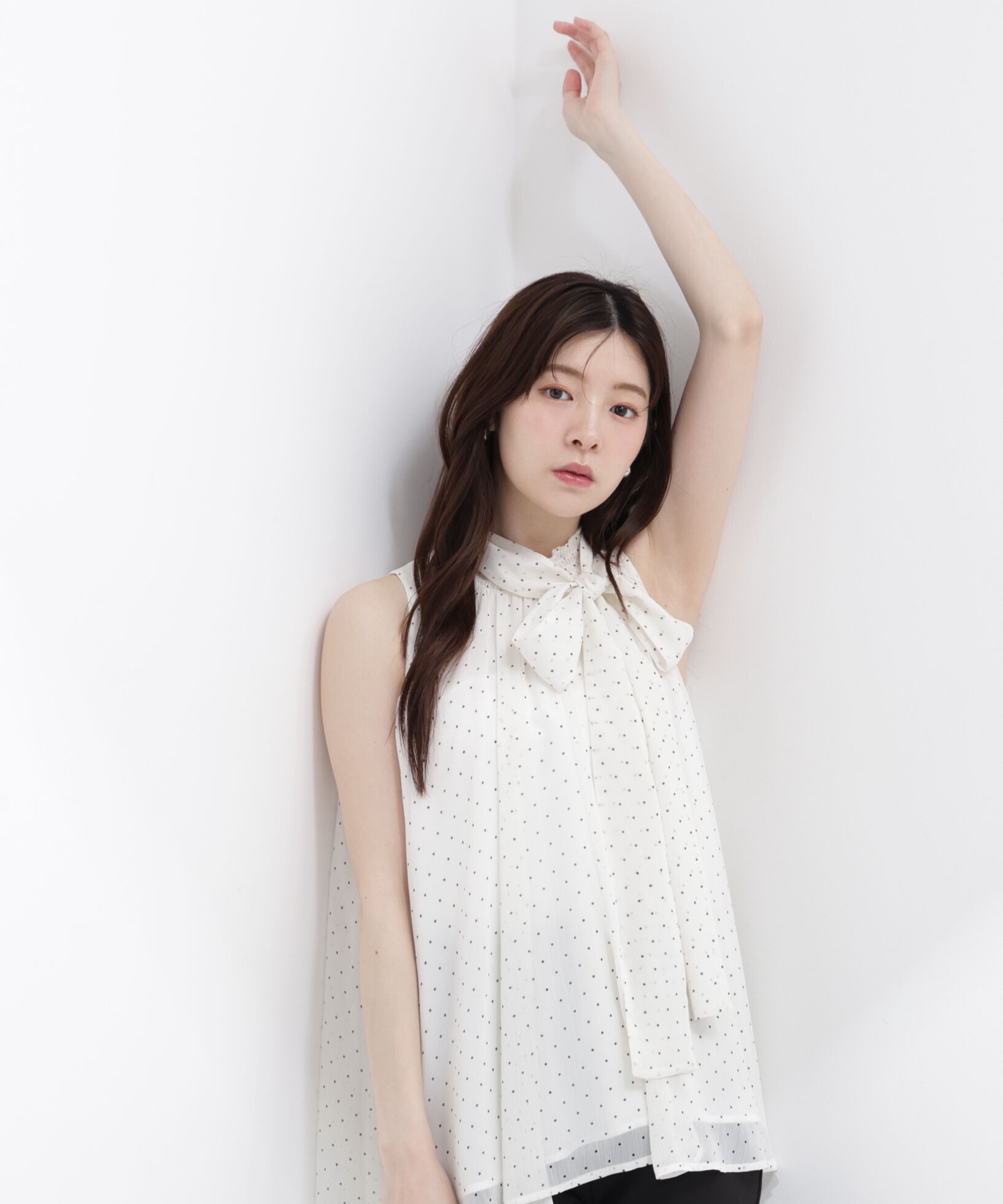 PROPORTION BODY DRESSING「リボン付きギャザーブラウス」|シャツ・ブラウス|