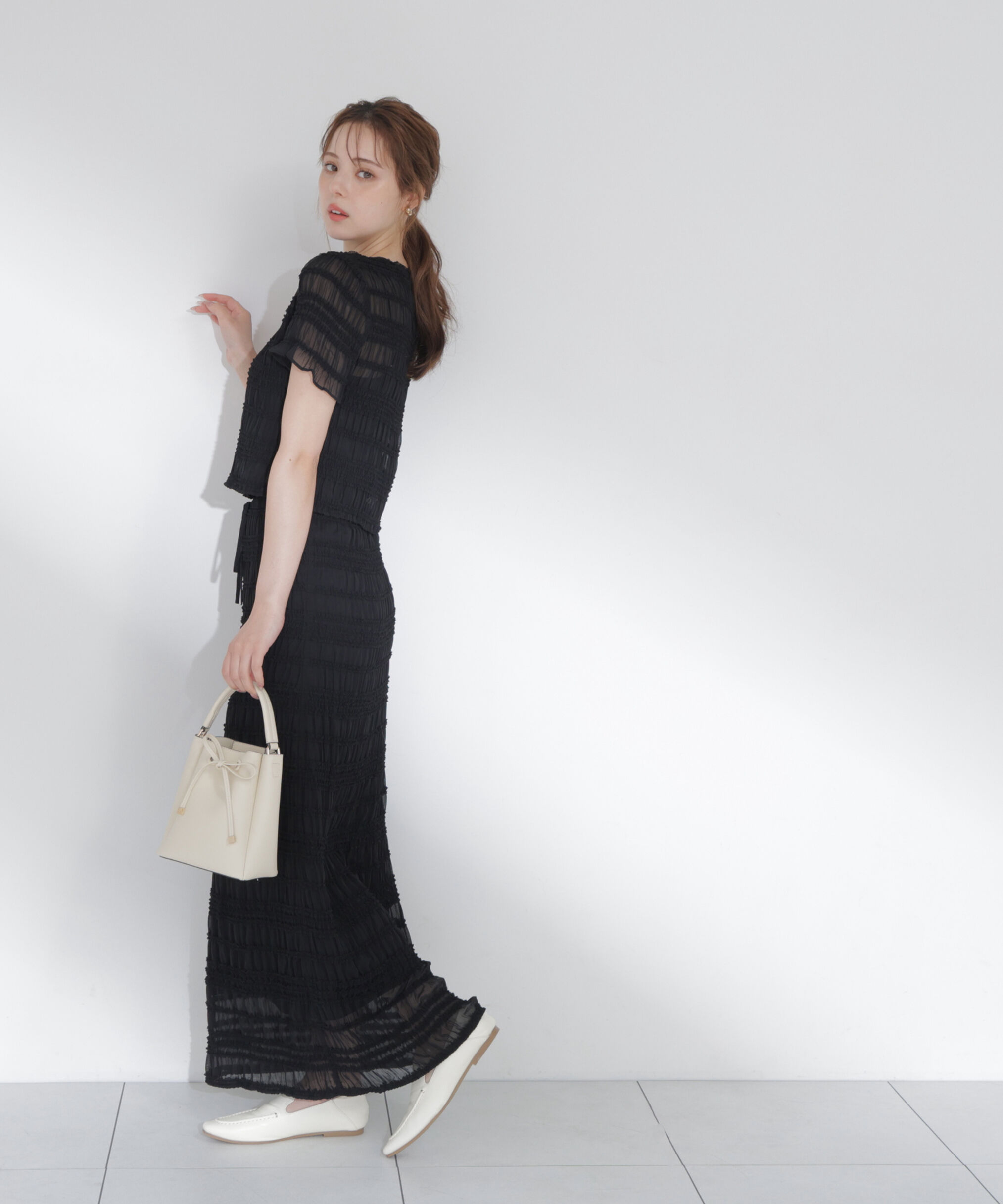 PROPORTION BODY DRESSING「＜a/mie＞フリルシャーリングブラウス」|シャツ・ブラウス|