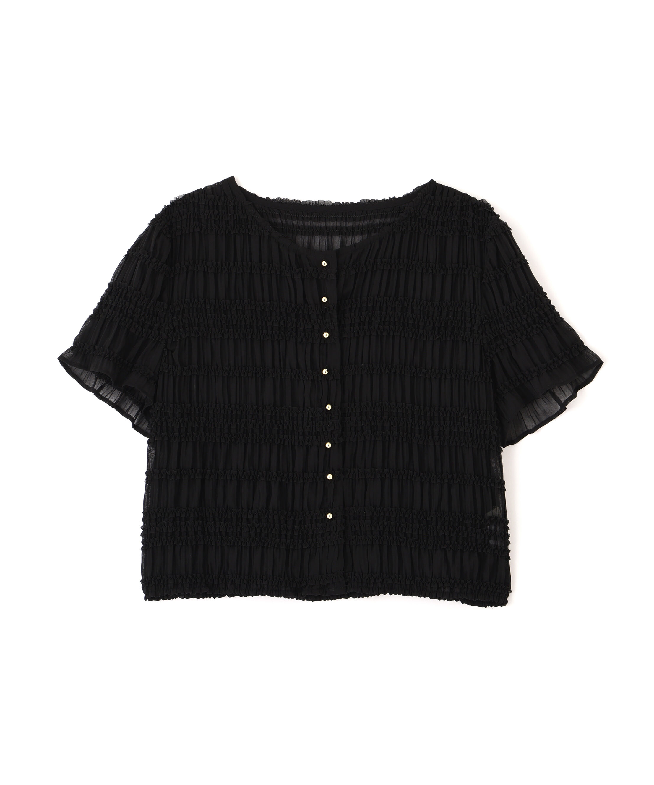 PROPORTION BODY DRESSING「＜a/mie＞フリルシャーリングブラウス」|シャツ・ブラウス|