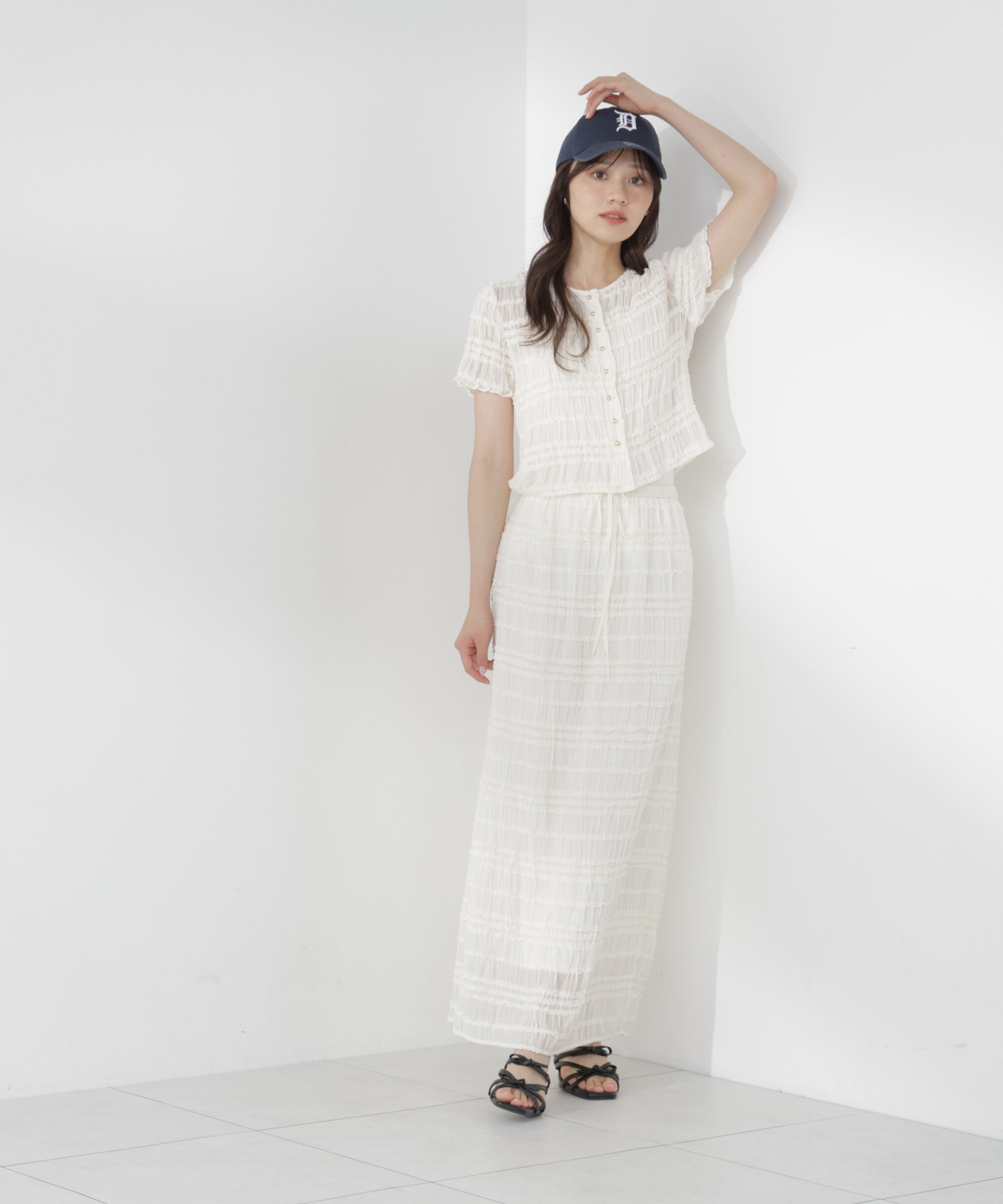 PROPORTION BODY DRESSING「＜a/mie＞フリルシャーリングブラウス」|シャツ・ブラウス|