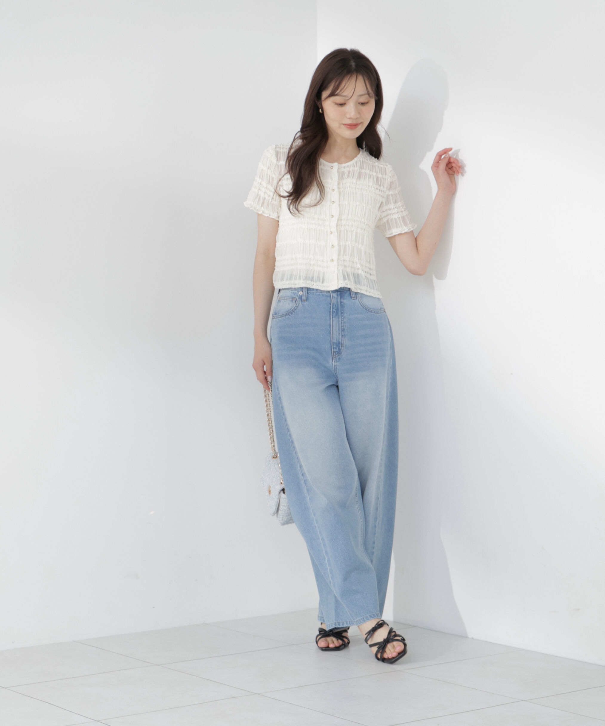 PROPORTION BODY DRESSING「＜a/mie＞フリルシャーリングブラウス」|シャツ・ブラウス|
